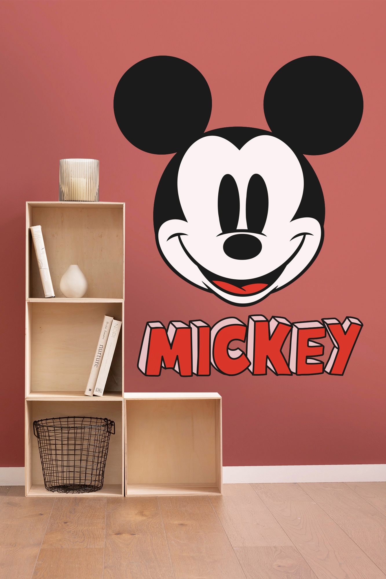 Komar Vliestapete »Selbstklebende Vlies  - Mickey Smile XXL - Grösse 127 x 200 cm«, bedruckt, Kinderzimmer