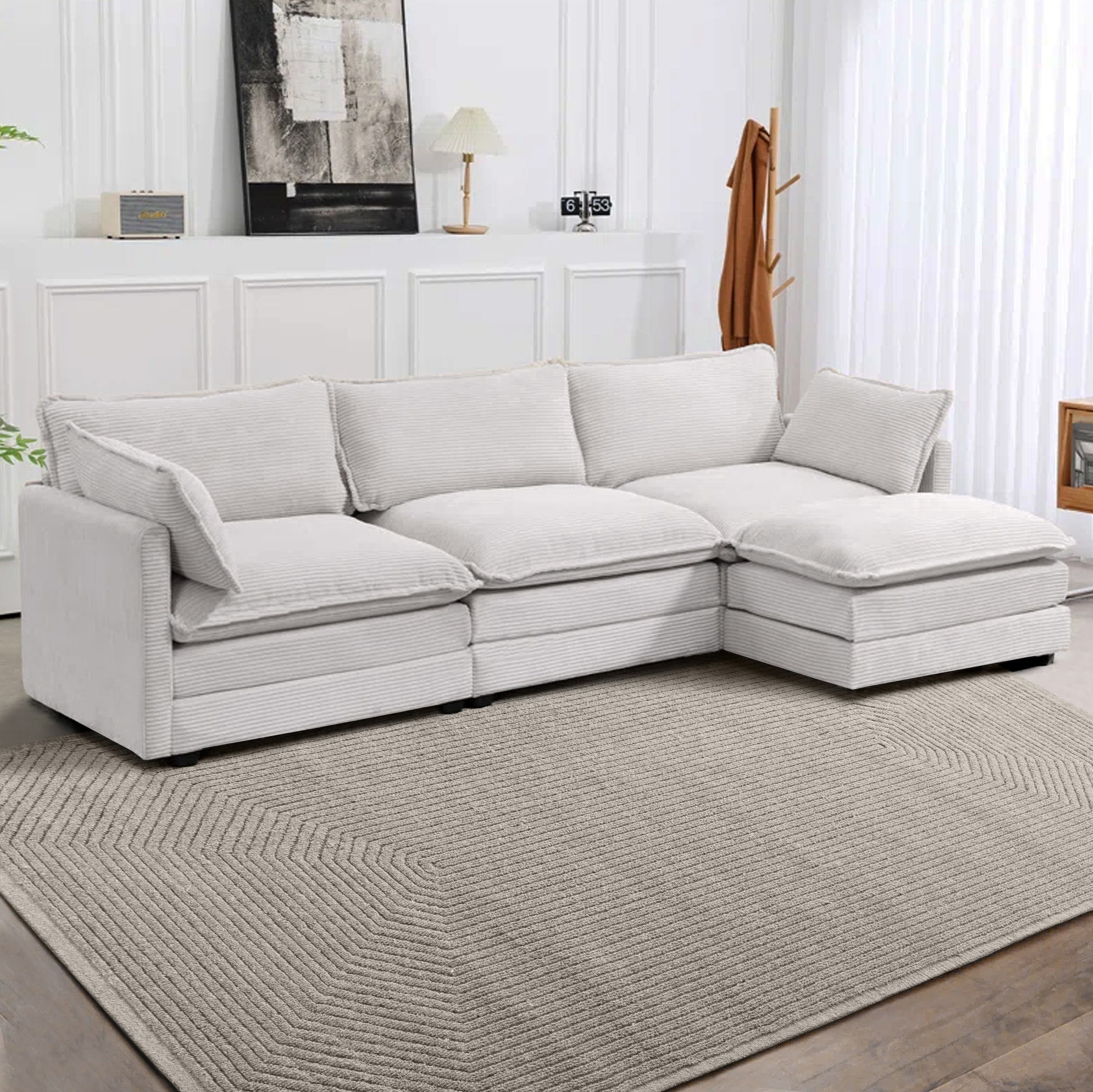 my home Wollteppich »Sola, handgewebt, Wolle, Hoch-Tief-Struktur«, rechteckig, 12 mm Höhe, einfarbig, Wolle, Teppich, Wohnzimmer, Schlafzimmer, Esszimmer