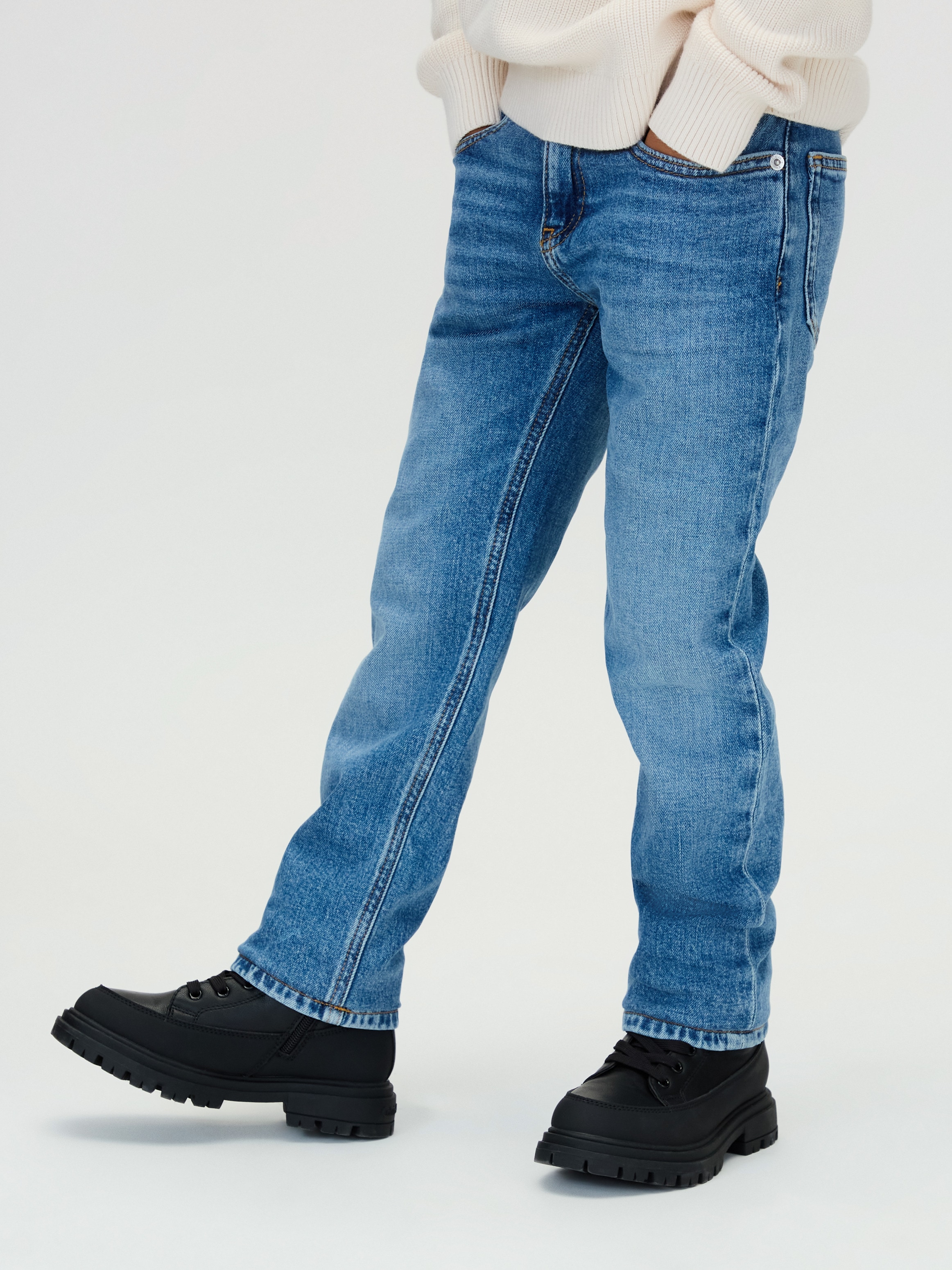 Calvin Klein Jeans Straight-Jeans »STRAIGHT« für Kinder bis 16 Jahre, used-Look