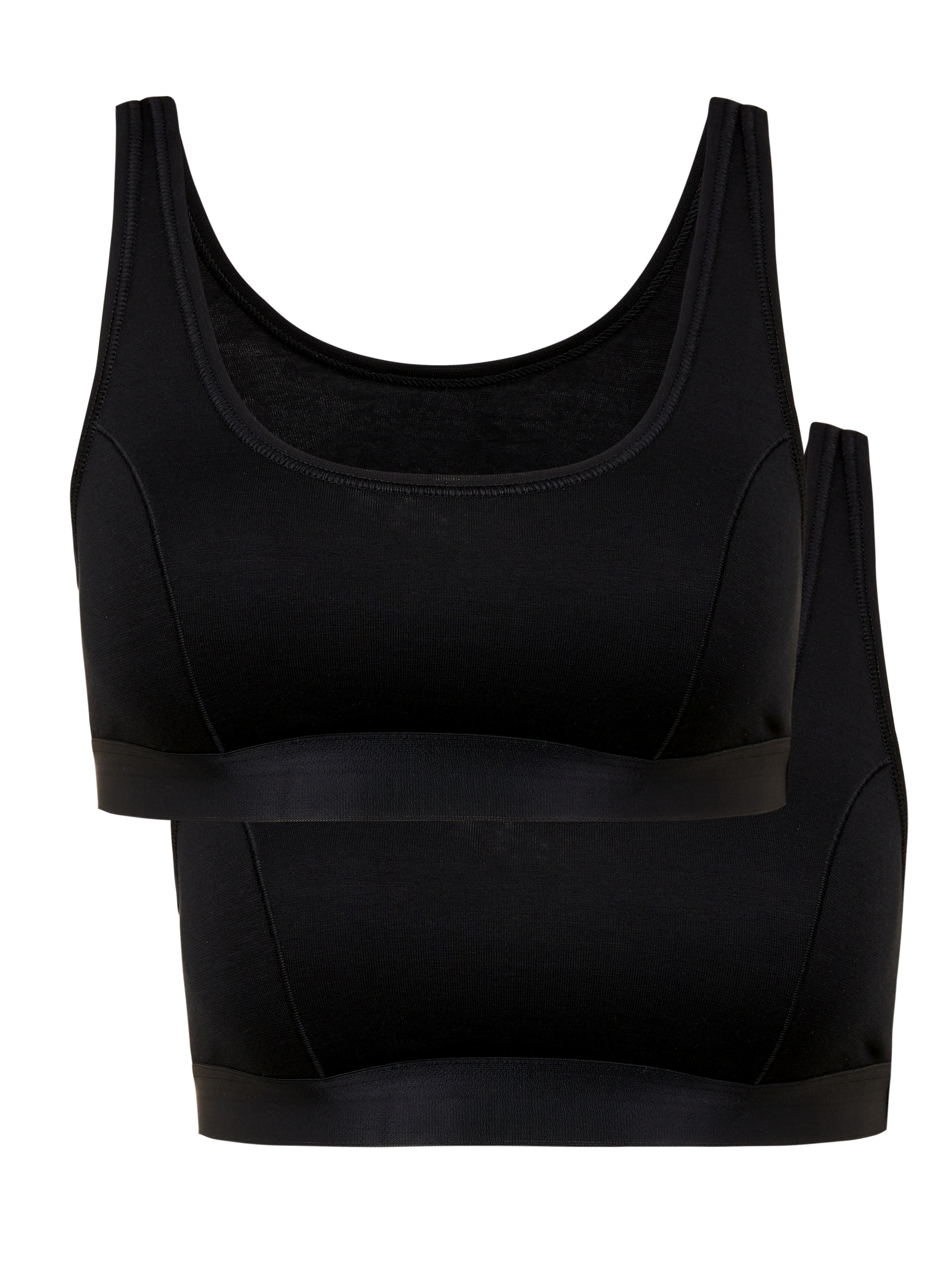 CALIDA Bustier »Benefit Women« 2er Pack, 2-lagiger Cup-Bereich, ohne Bügel, elastisch, Single Jersey