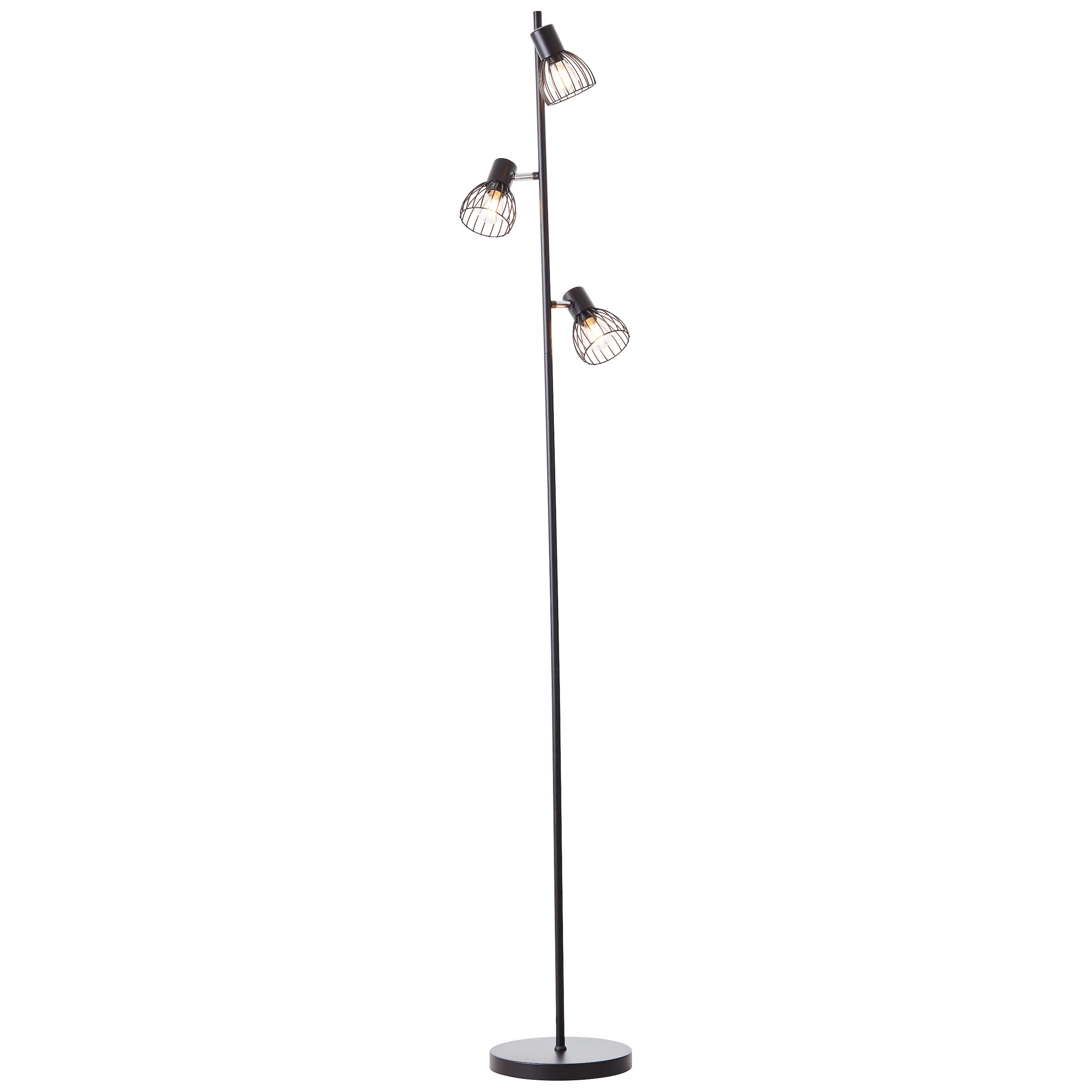 Brilliant Stehlampe »Blacky«, 3 flammig, Leuchtmittel E14 ohne Leuchtmittel, 3flg schwarz matt
