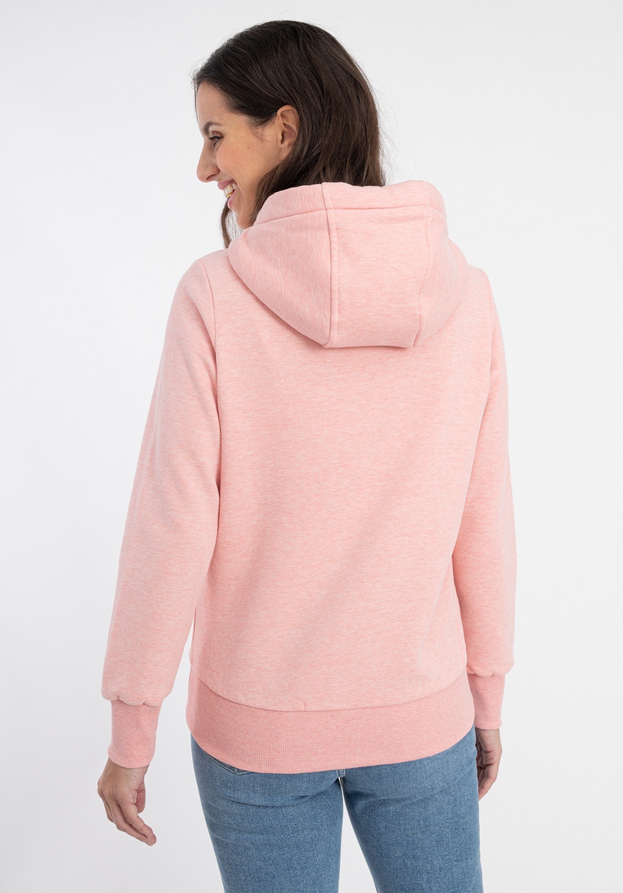 DEPROC Active Kapuzensweatshirt »HildaCMYK II WOMEN«, weiche Fleecejacke mit Kängurutasche