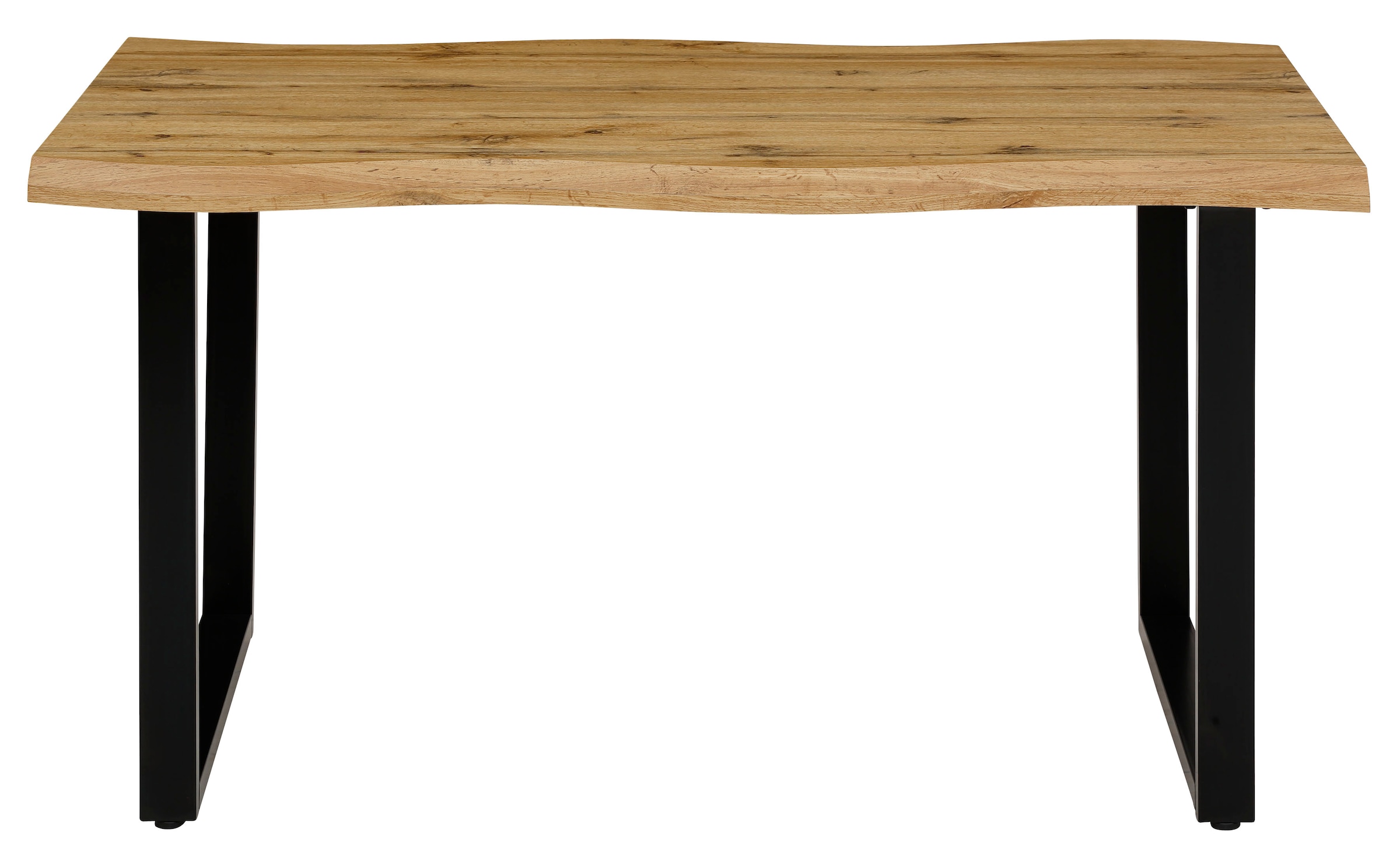 HELA Esstisch »GISELLE Baumkantentisch, Küchentisch, TOPSELLER!«, Kufengestell Metall, Industrial Design, 140 - 200 cm Breite, 2 Farben