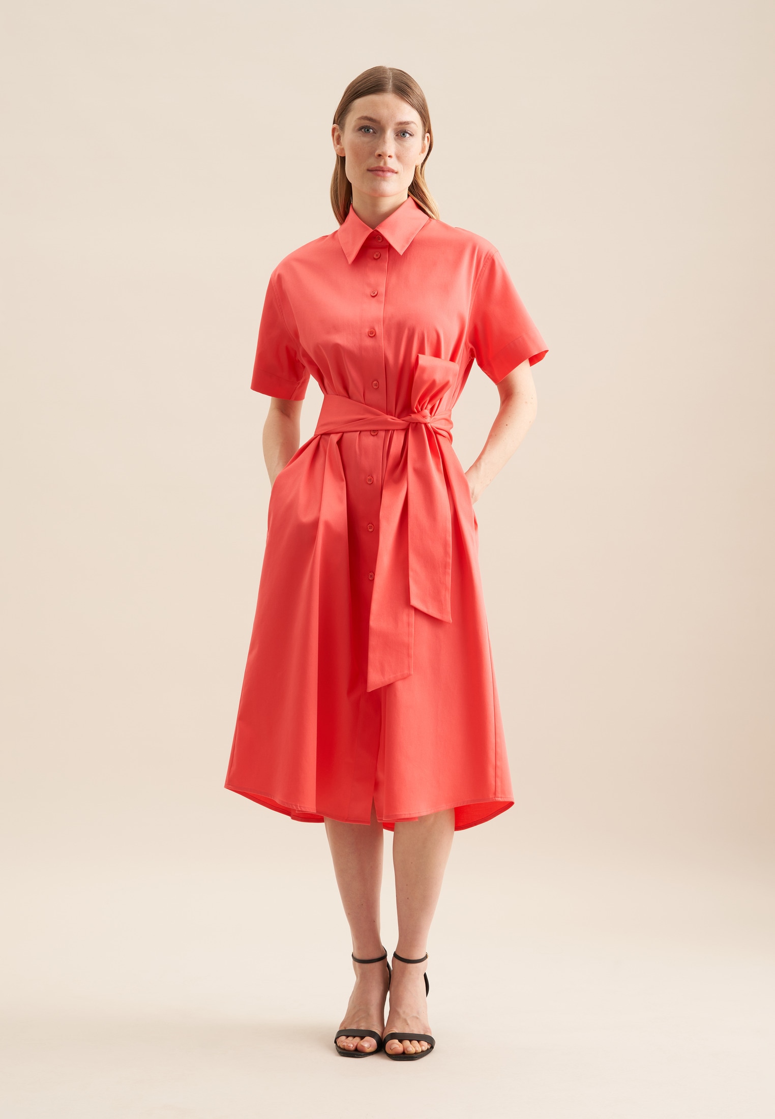 seidensticker Sommerkleid »Schwarze Rose« 1/2 Kragen Uni