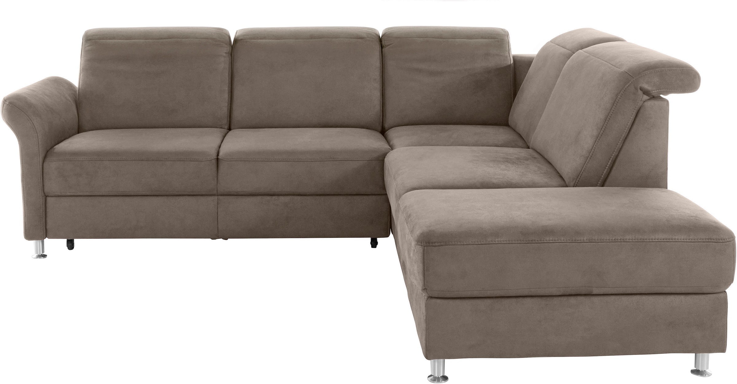 sit&more Ecksofa »Darwin L-Form«, inklusive Federkern, wahlweise mit Kopfteilverstellung, Bettfunktion