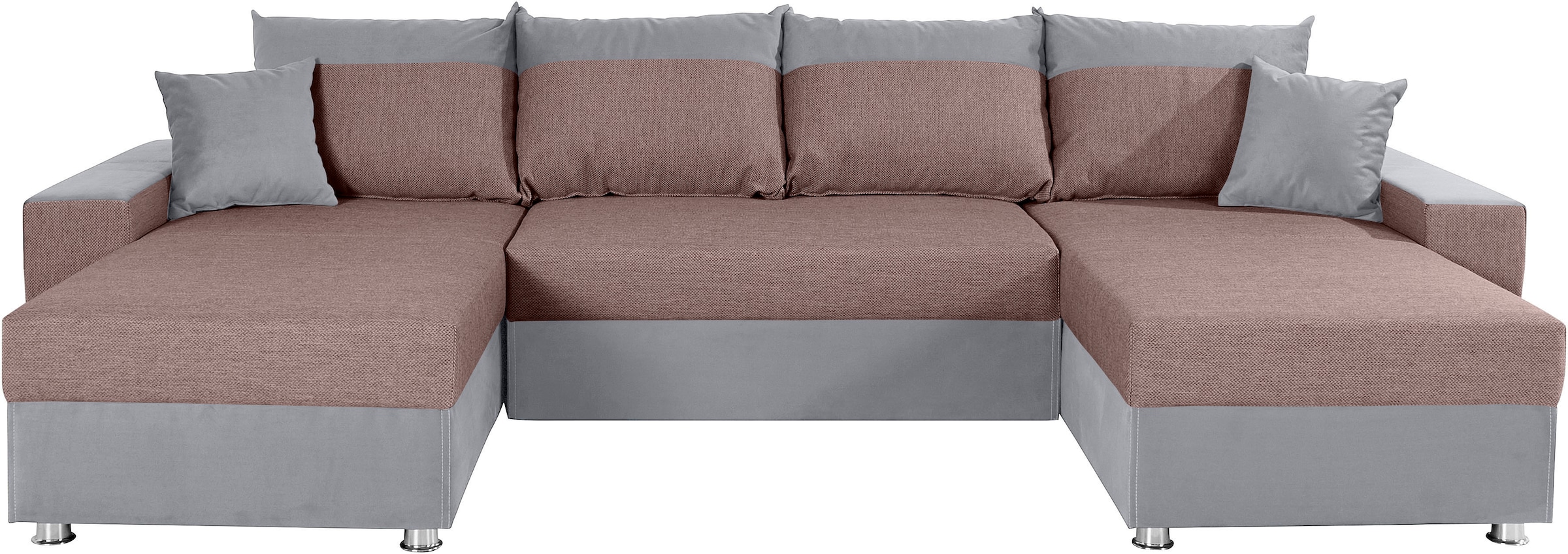 COLLECTION AB Wohnlandschaft »Antalya U-Form«, mit Bettkasten und Bettfunktion, 2 Zierkissen inklusive
