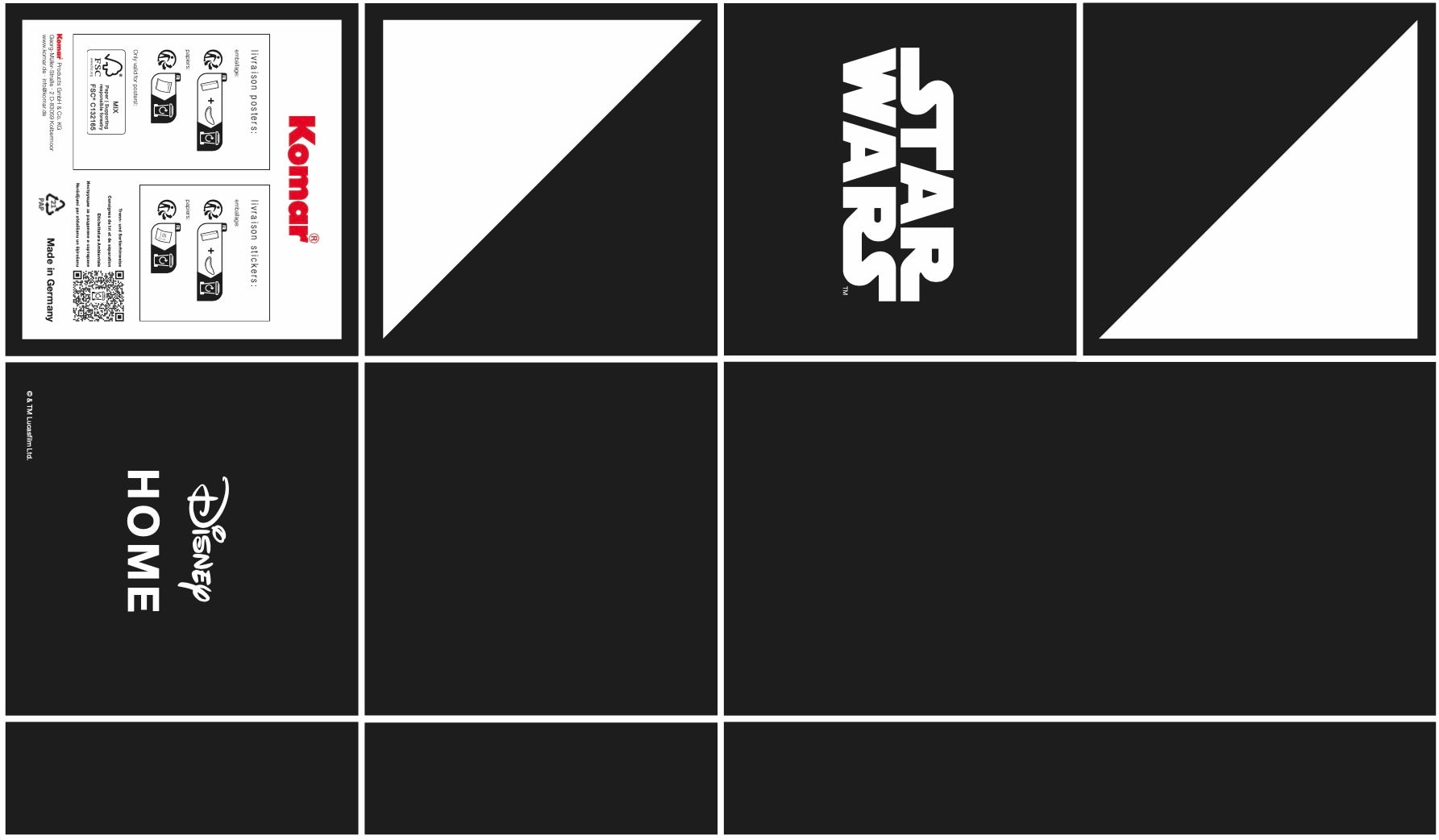 Komar Wandbild »Star Wars Beep Boop«, Disney, (Set, 1 St.), 50 x 70 cm (Breite x Höhe) - Kinderzimmer, Dekoration