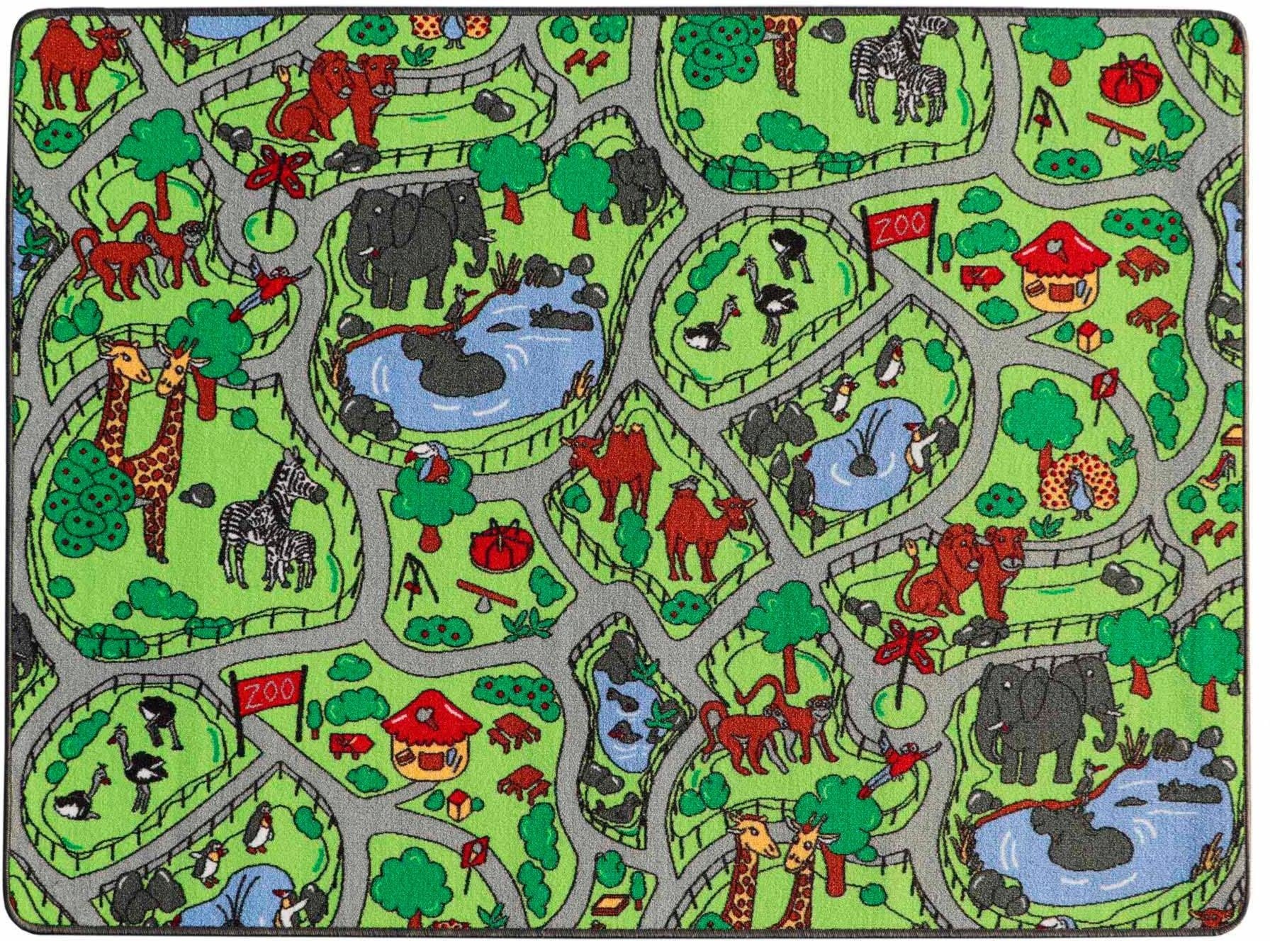 Primaflor-Ideen in Textil Kinderteppich »ZOO«, rechteckig, Strassen-Spiel-Teppich,... kaufen