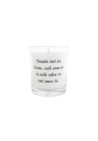 Stumpenkerze »Kerze im Glas Freunde sind wie Sterne 11 x 45055 cm«