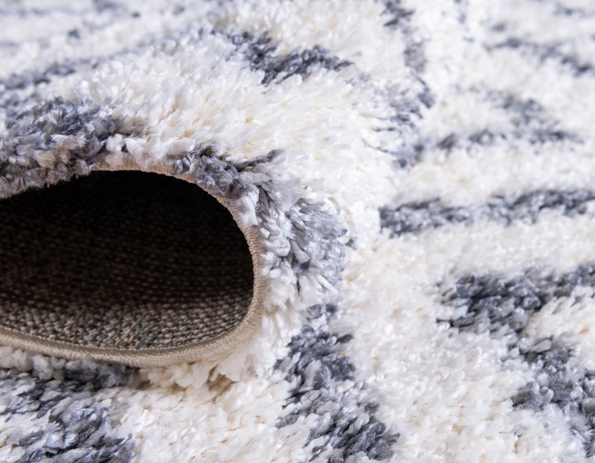 Myflair Möbel & Accessoires Hochflor-Teppich »Top Shag Lagerräumung«, rechteckig, 32 mm Höhe, gewebt, Rauten Design, melierte Optik, weich & kuschelig, mit Fransen