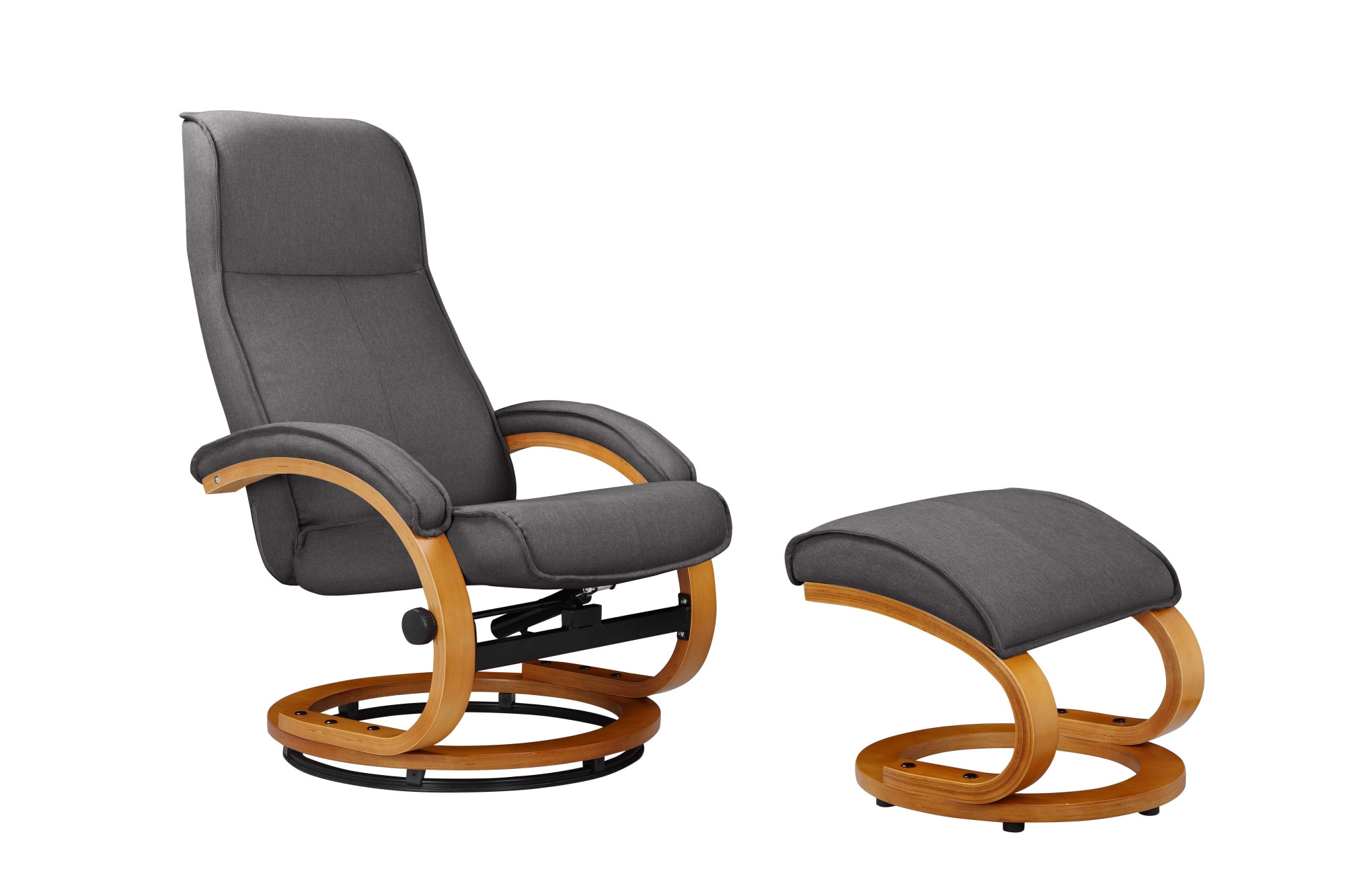 Home affaire Relaxsessel »Paris, TV-Sessel mit Hocker und manueller Liegefunktion«, (Set, 2 St., bestehend aus Sessel und Hocker), Dreh- und Kippfunktion