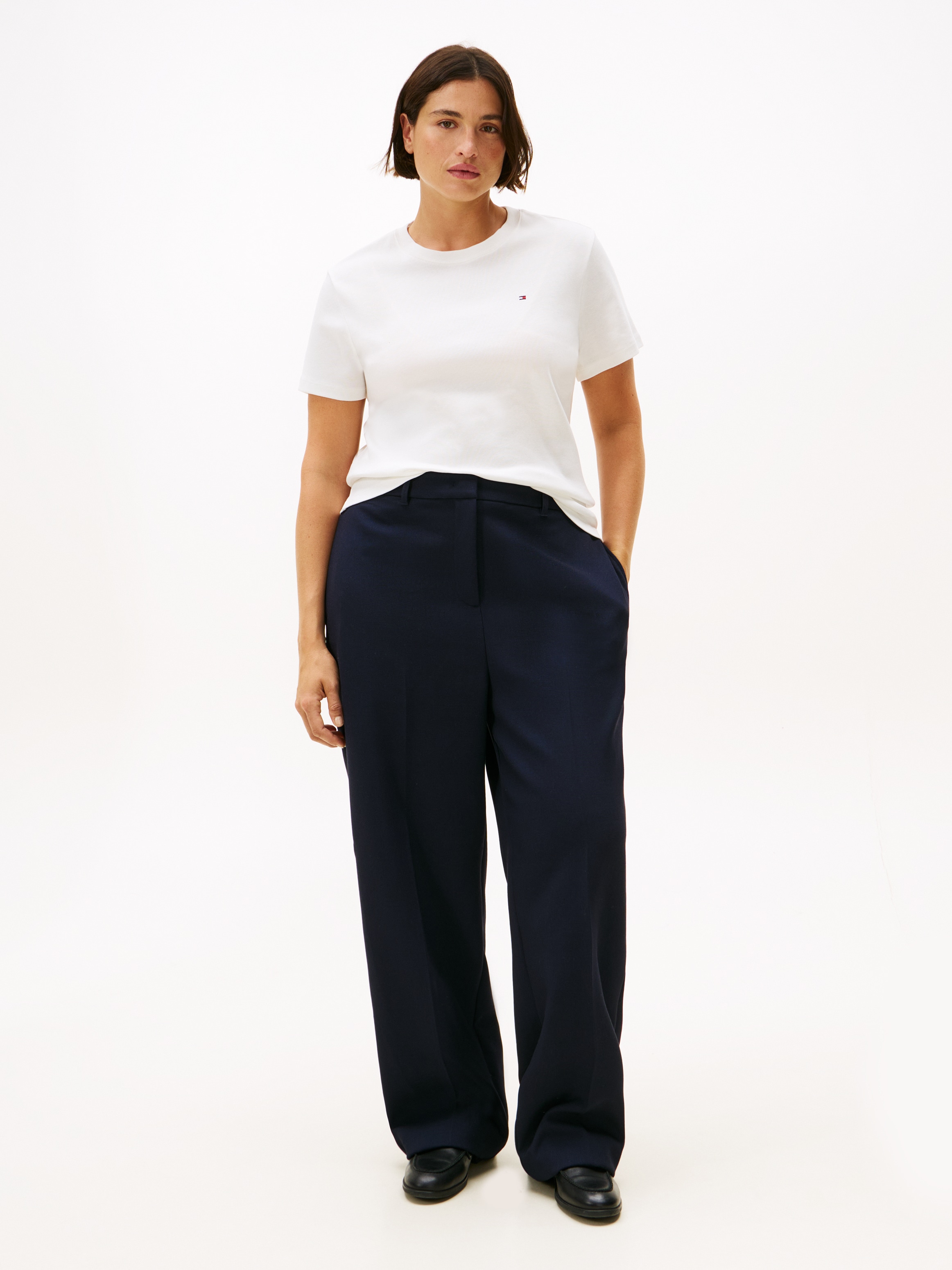 Tommy Hilfiger Curve Anzughose »CRV PUNTO RLXD STRAIGHT PANT«, in grossen Grössen