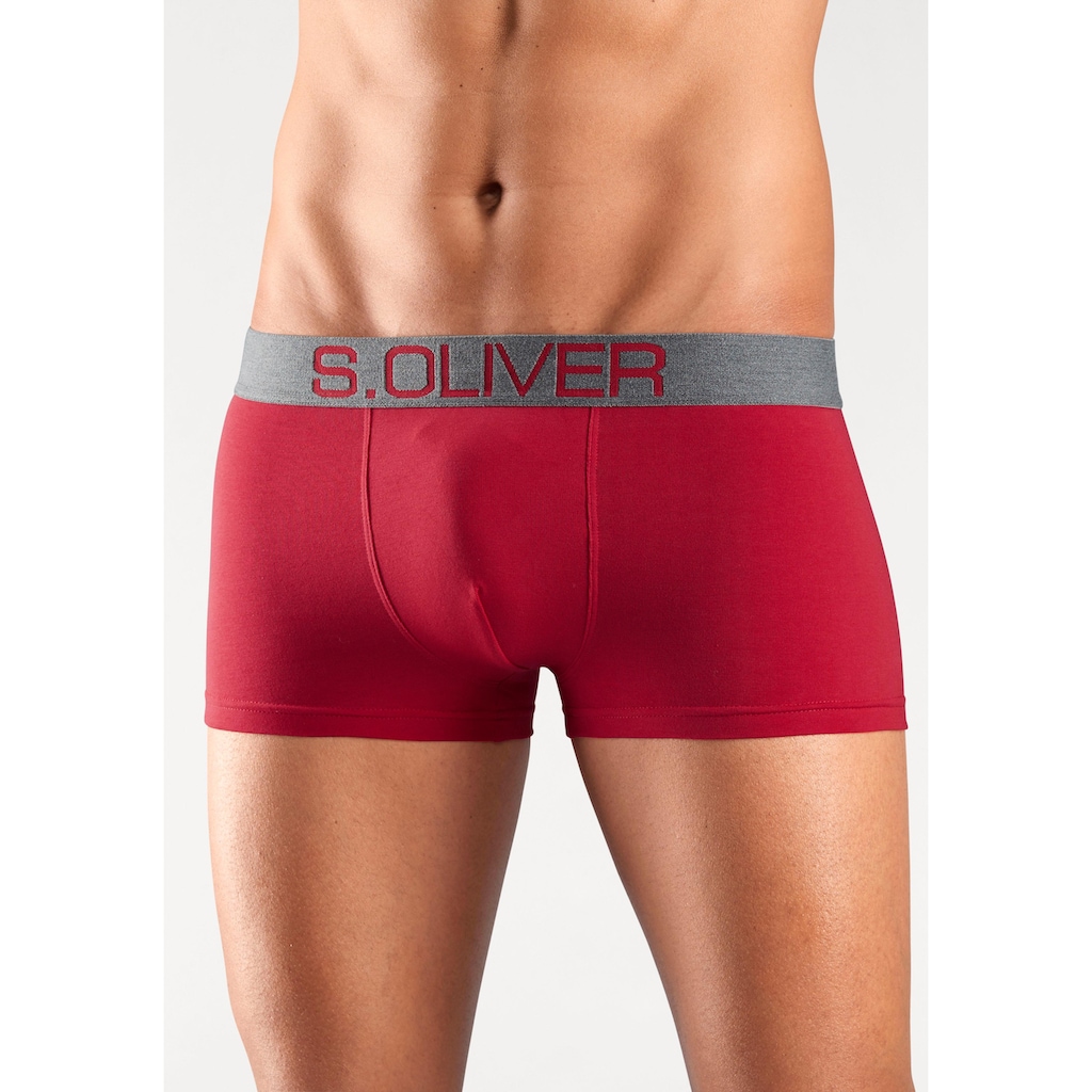 s.Oliver Boxer »Boxershorts für Herren«, (Packung, 4 St.), in Hipster-Form aus Baumwoll-Mix