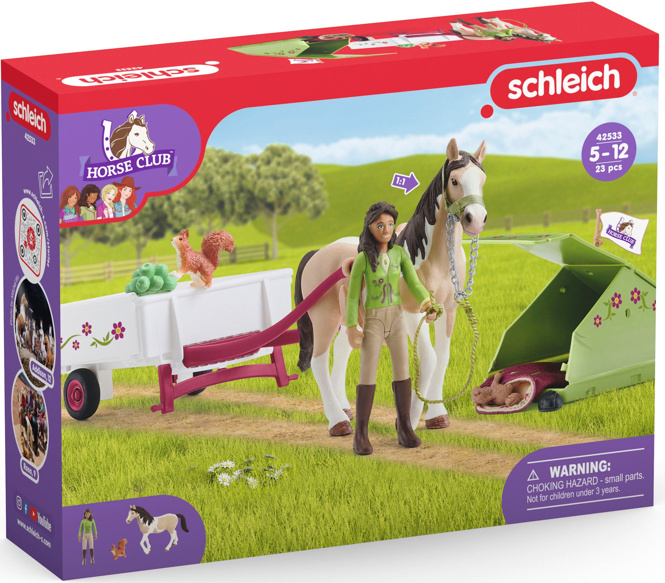 Schleich® Spielfigur »HORSE CLUB, Sarahs Campingausflug (42533)«