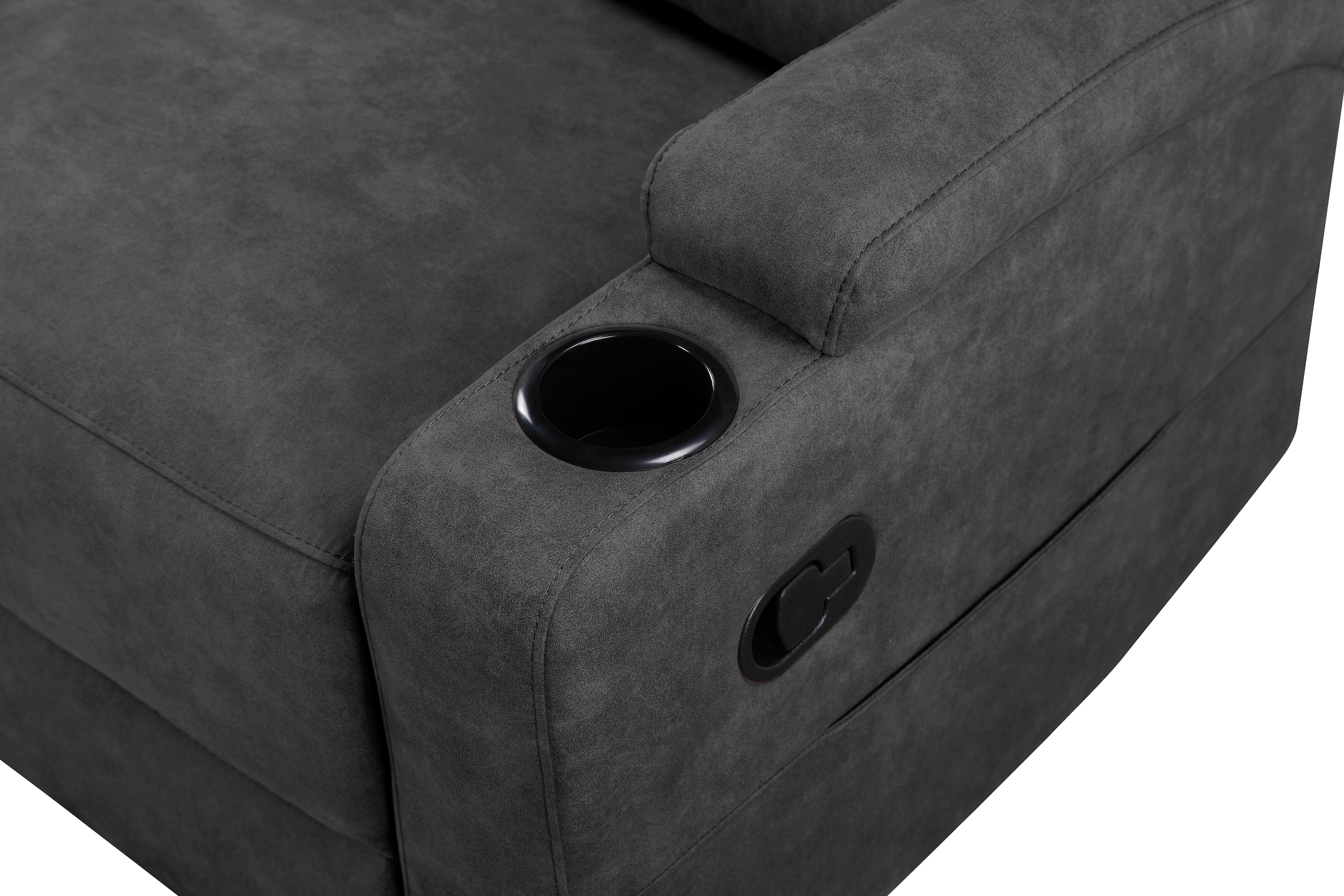 Home affaire Ecksofa »NAPORI Multimediasofa, 3er Kinosessel XXL, L-Form, 3 Bezugsstoffe«, Kinosofa mit Relaxfunktion, Getränkehalter, Staufach und Staukasten