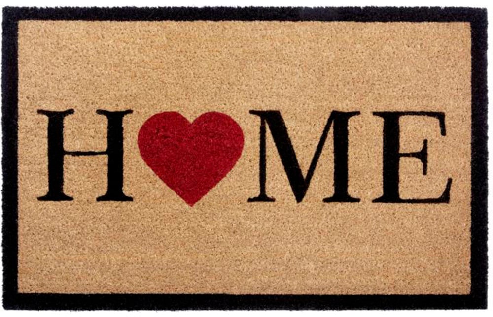HANSE Home Fussmatte »Kokos Heart In Home«, rechteckig, Kokos, Schmutzfangmatte, Outdoor, Rutschfest, Innen, Kokosmatte, Flur
