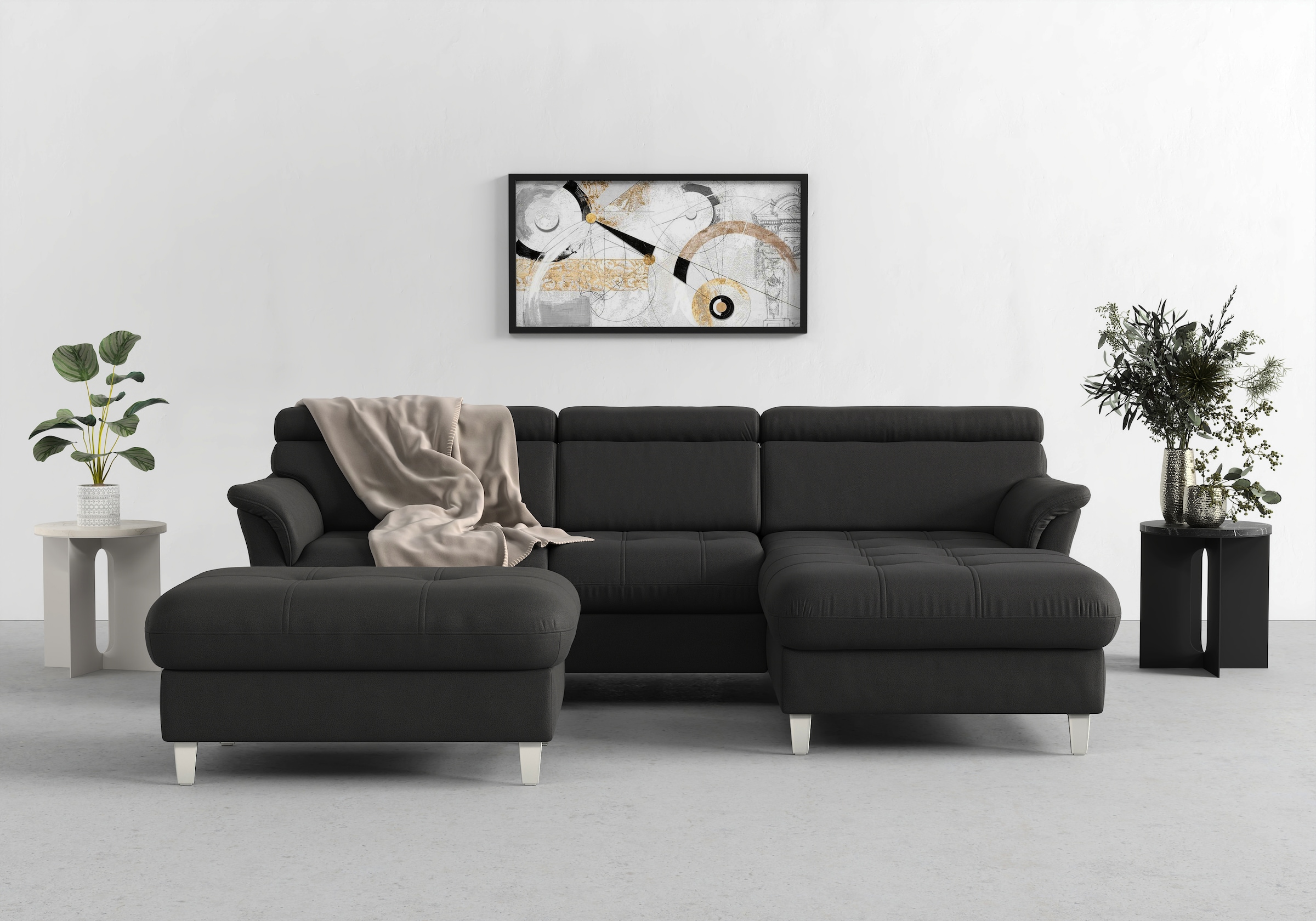 sit&more Ecksofa "Marano L-Form" inklusive Kopfteilverstellung, optional Schlaffunktion & Bettkasten