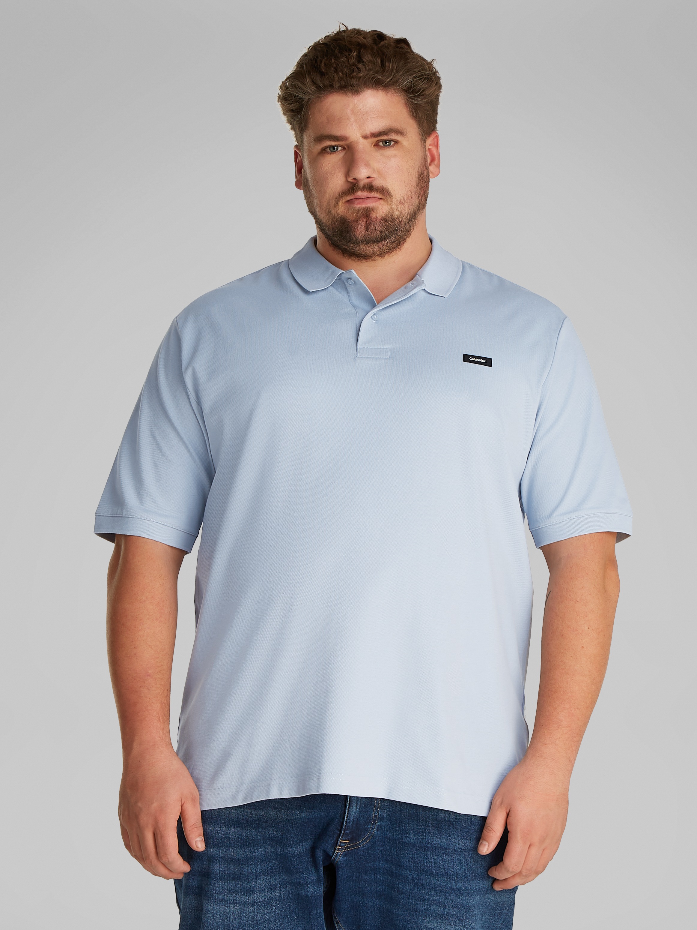 Calvin Klein Big&Tall Poloshirt »BT-STRETCH PIQUE SLIM POLO« in grossen Grössen mit Polokragen