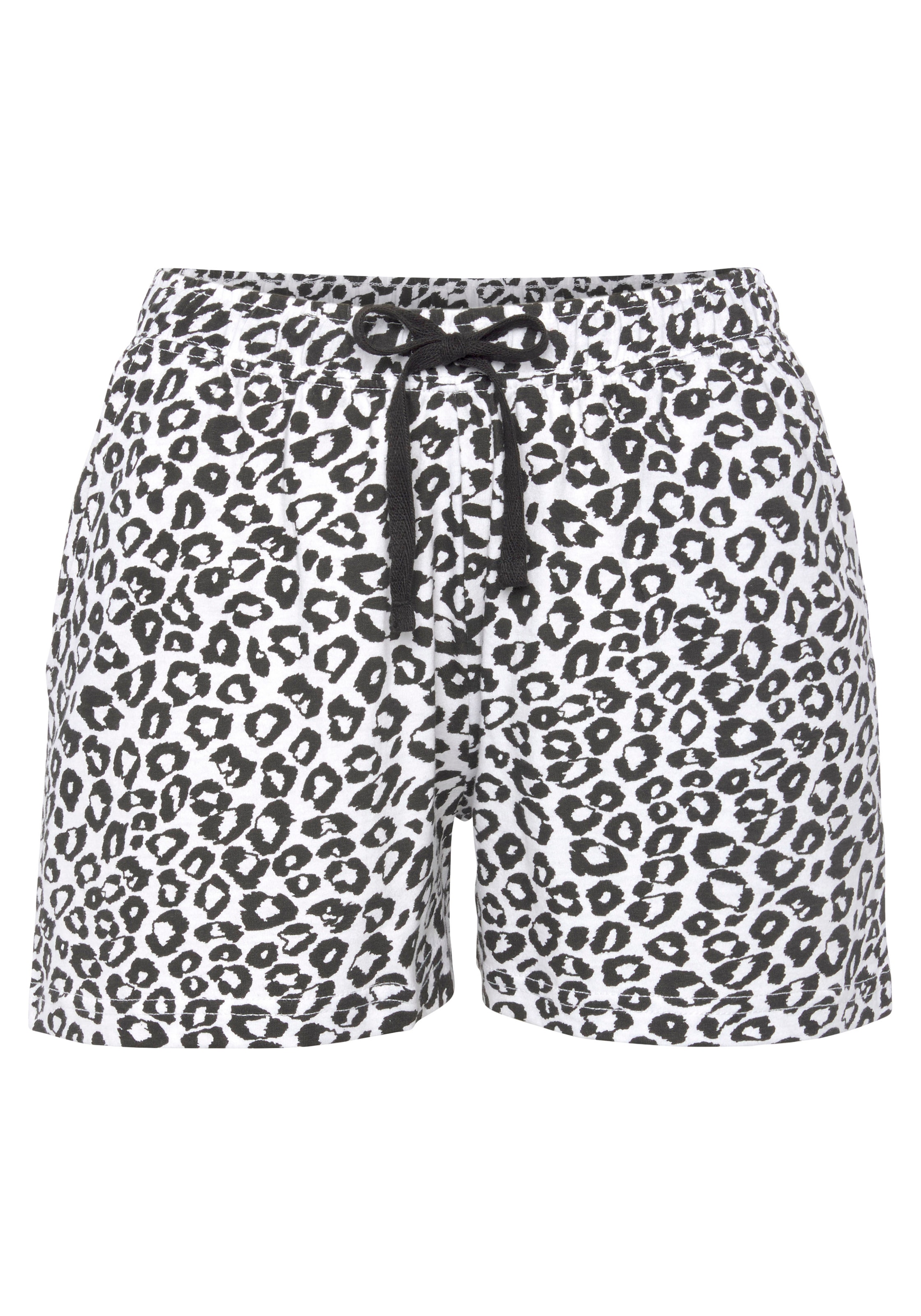 Vivance Dreams Pyjamashorts, mit Schwarz-Weiss-Druck