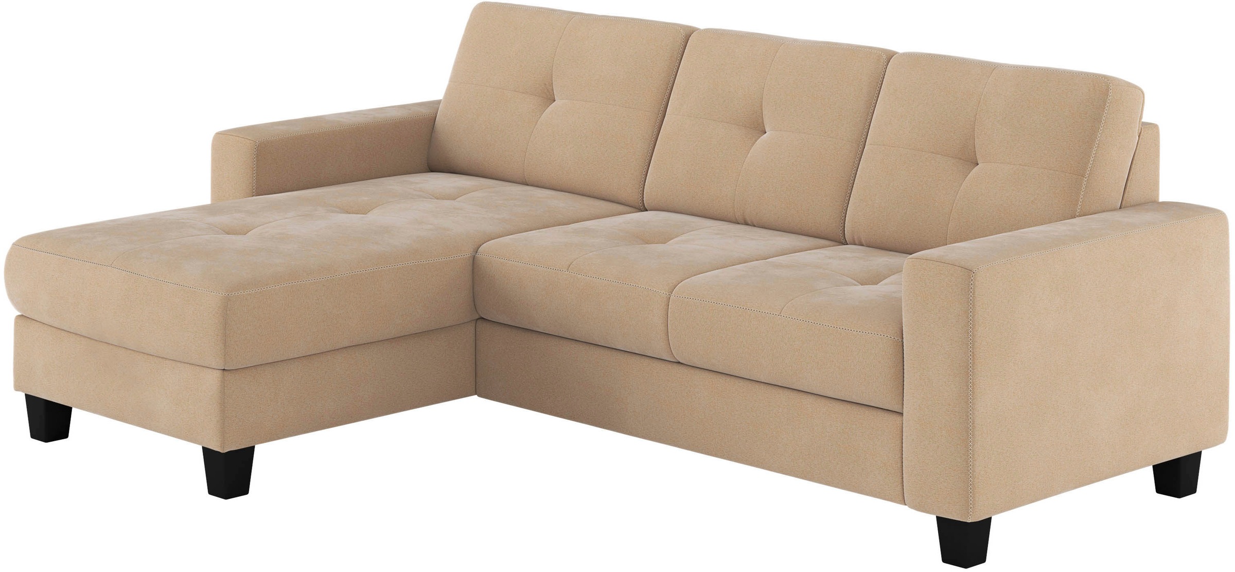 Places of Style Ecksofa »Varese«, wahlweise mit Bettfunktion und Bettkasten