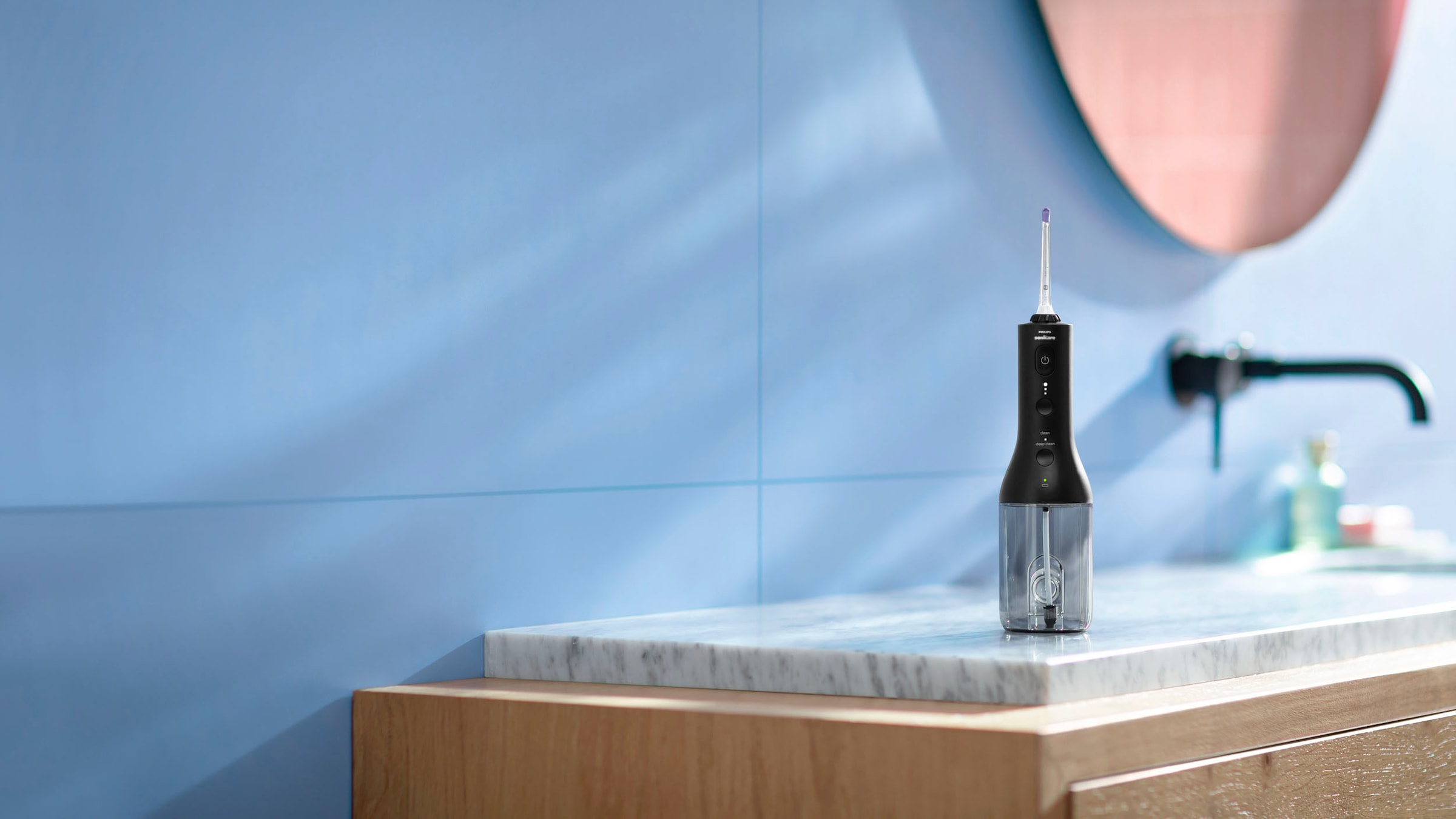 Philips Sonicare Munddusche »kabelloser Power Flosser 3000 HX3826«, 2 St. Aufsätze, Quad Stream-Technologie, 2 Modi für die Reinigung, 3 Intensitätsstufen