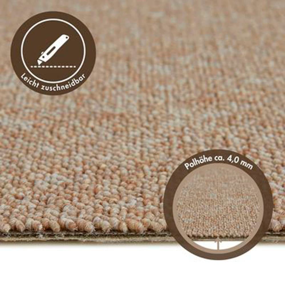 Andiamo Teppichboden »Carlos, Feinschlinge, Made in Netherlands«, rechteckig, 6,5 mm Höhe, melierte Optik, Breite 400 cm oder 500 cm, strapazierfähig