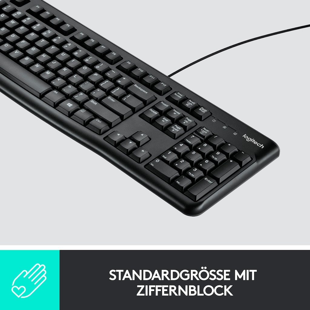 Logitech Tastatur- und Maus-Set »Desktop MK120«