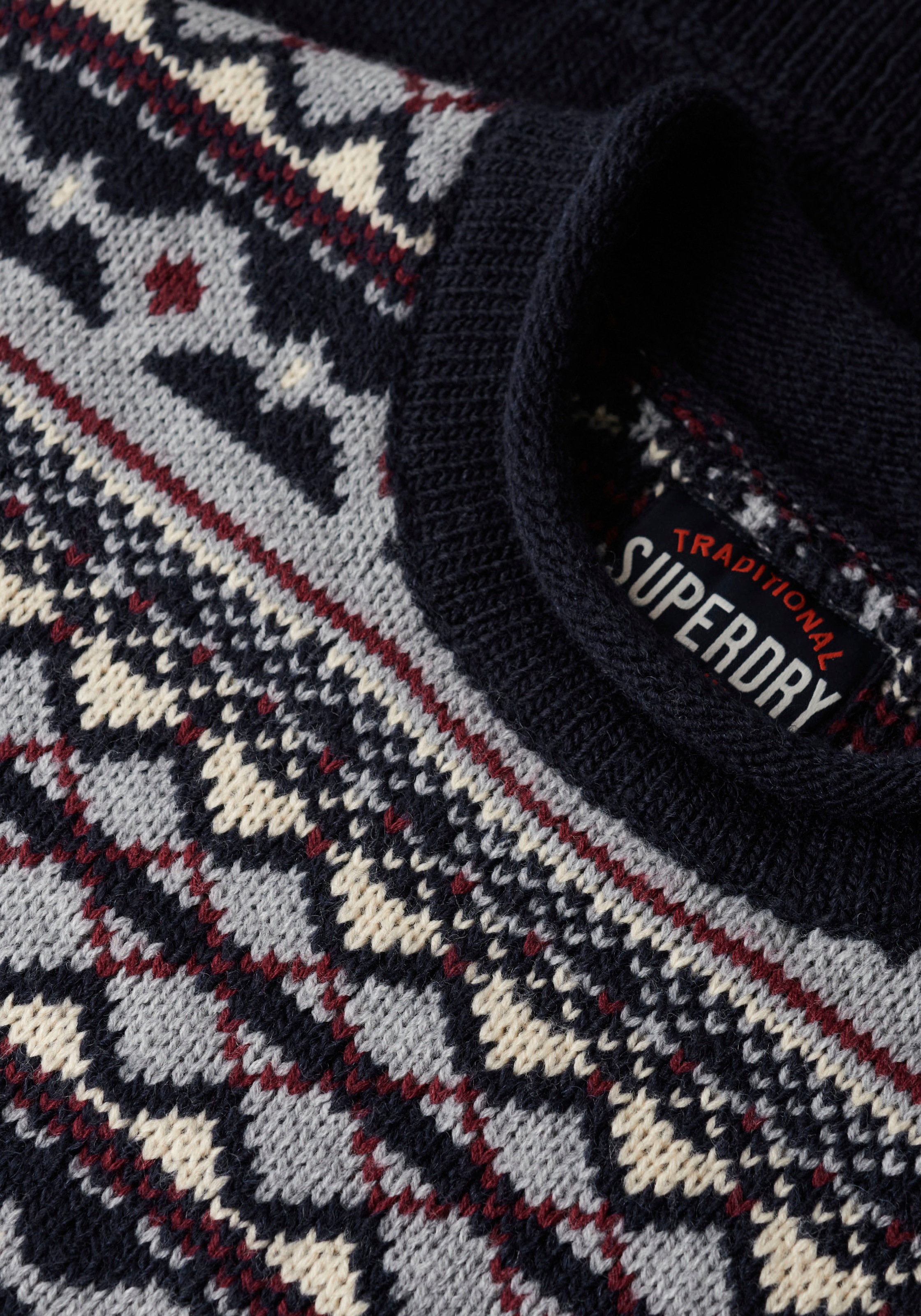 Superdry Rundhalspullover »FAIRISLE KNIT CREW JUMPER«
