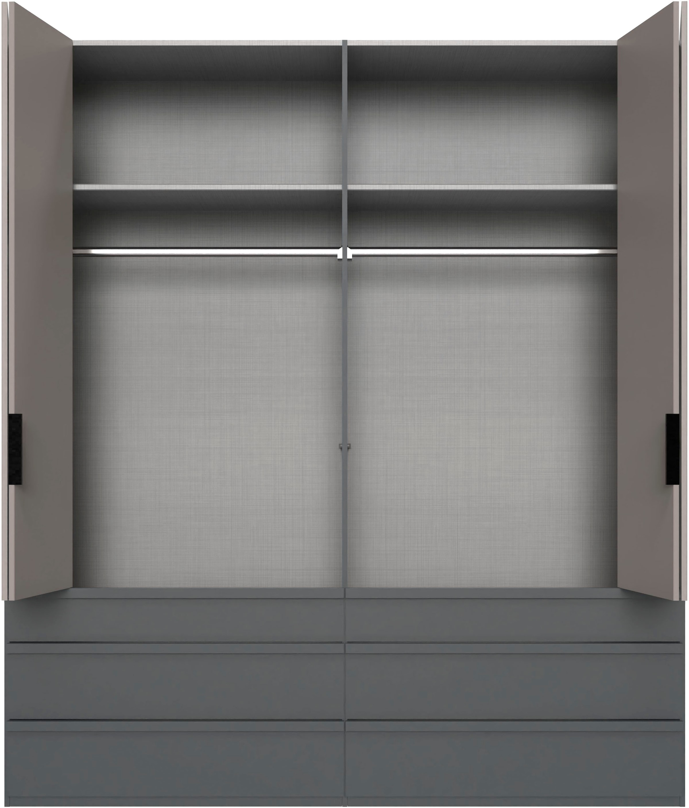 Wimex Falttürenschrank »Oxford by fresh to go, in 3 Breiten und 2 Höhen, Made in Germany«, (mit Schubladen, wahlweise mit oder ohne Spiegel), mit hochwertigen Falttüren für den perfekten Überblick