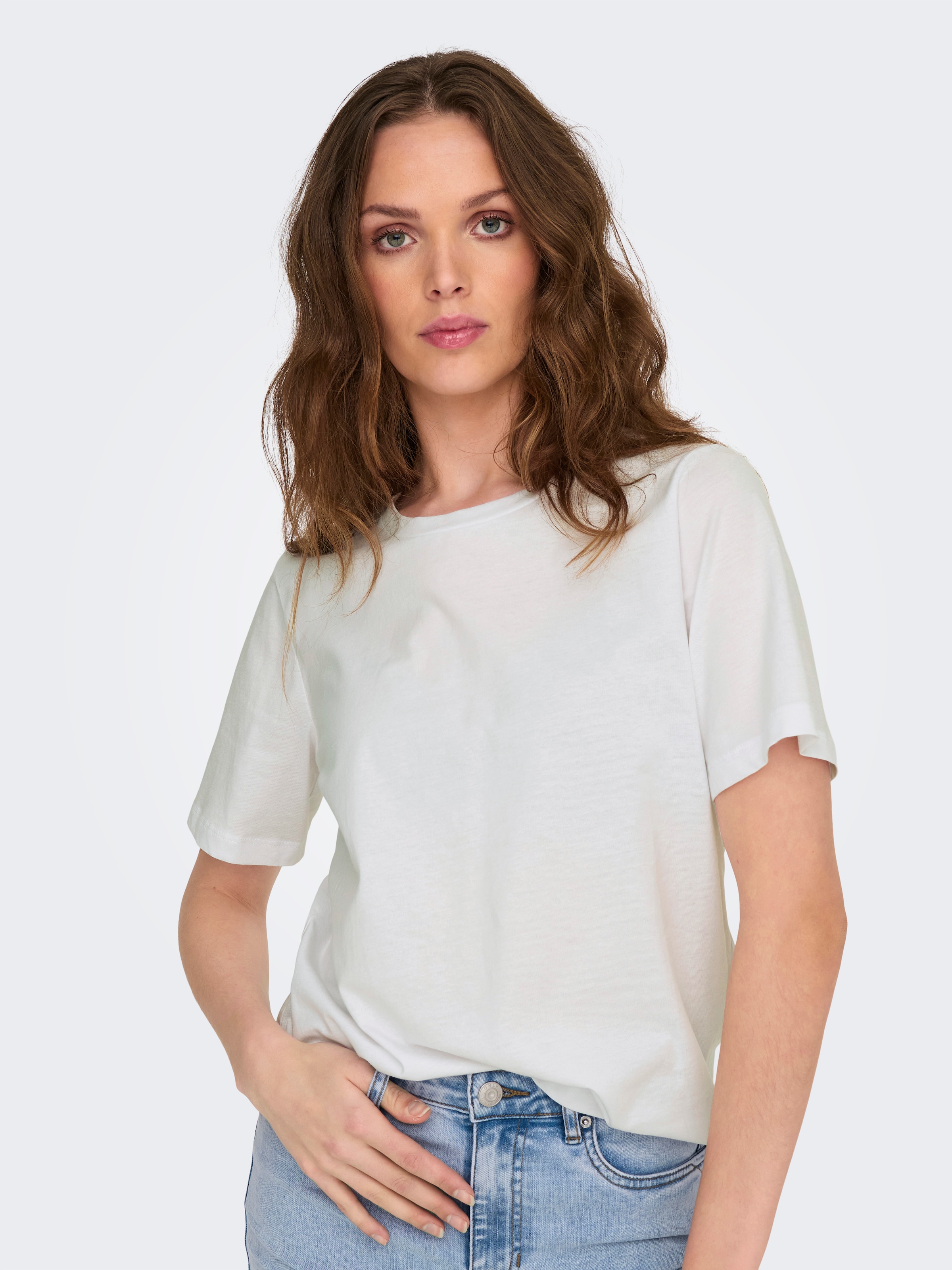 ONLY Kurzarmshirt »ONLONLY S/S TEE NOOS 2 PACK«, (Packung, 2 tlg.)