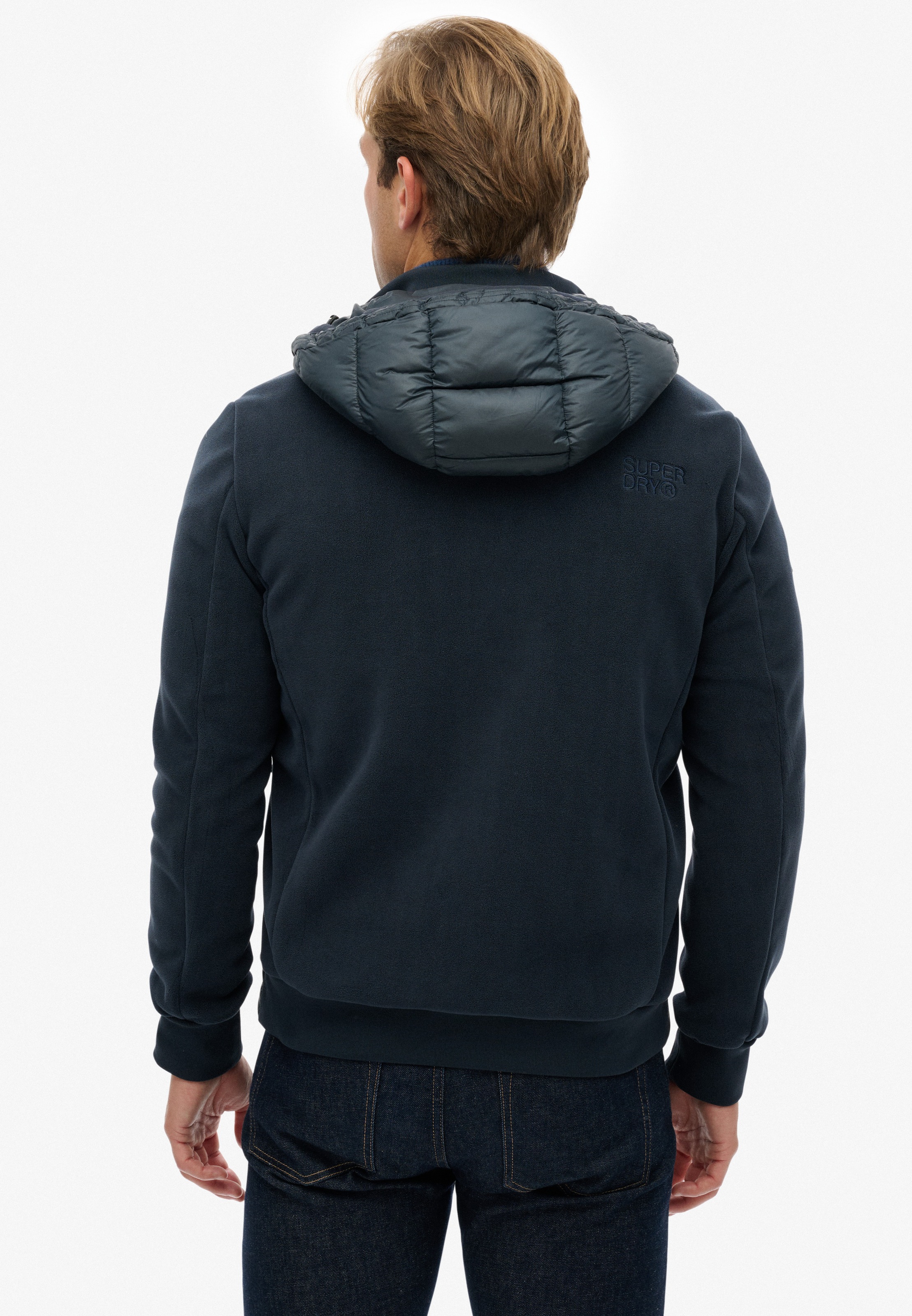 Superdry Steppjacke »HOOD STORM FLEECE HYBRID JKT«, mit Kapuze