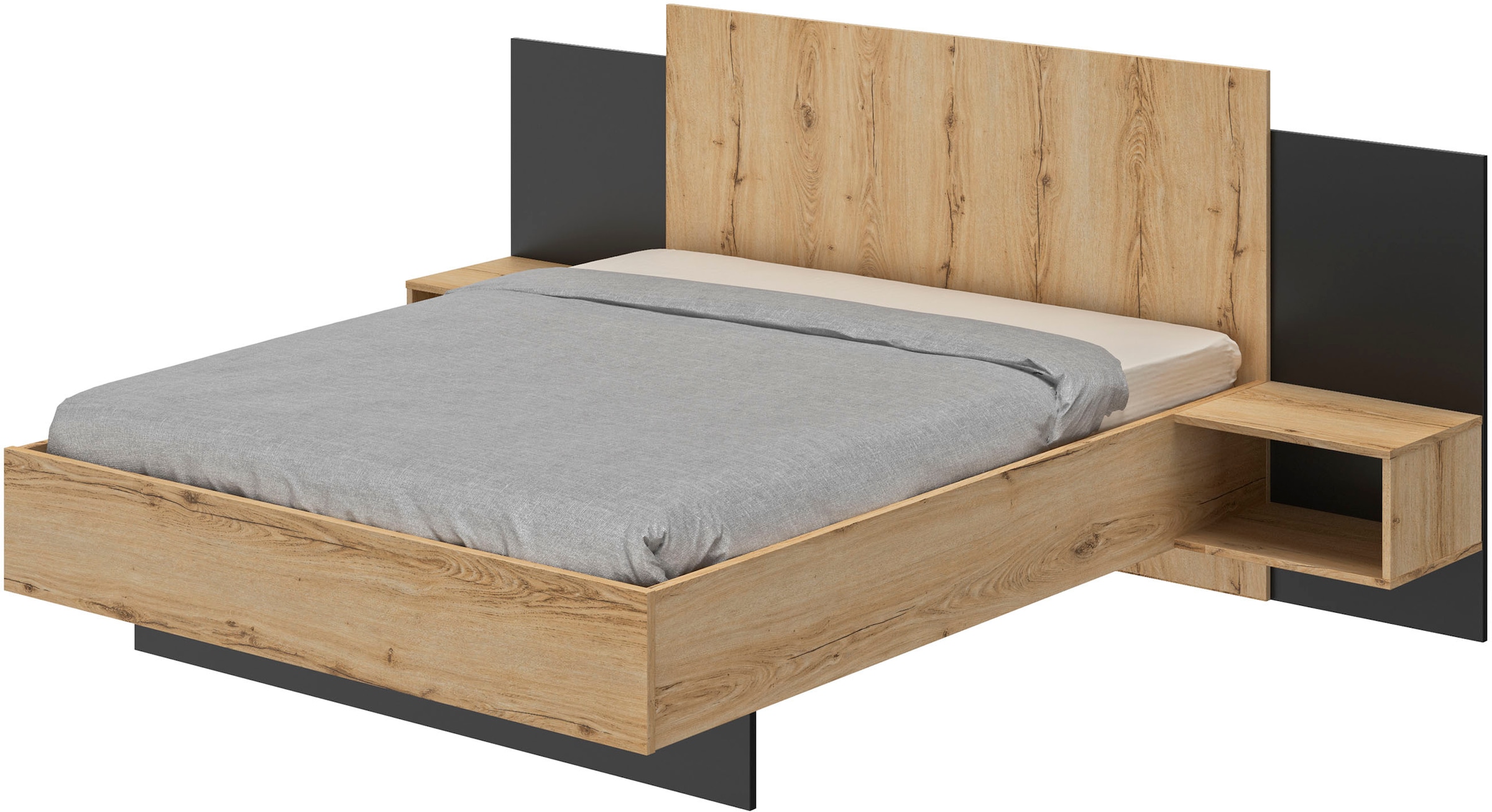 Gami Bett »Mimizan« mit 2 Nachttischen