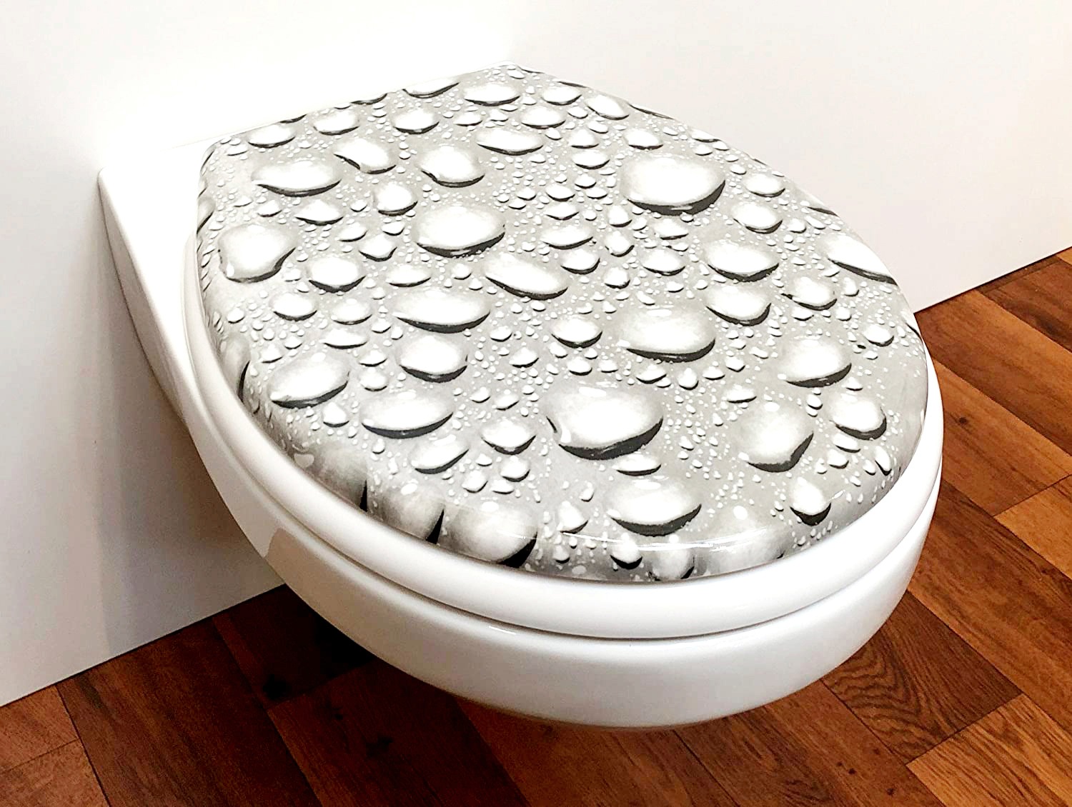 ADOB WC-Sitz "Wassertropfen" Absenkautomatik, zur Reinigung abnehmbar