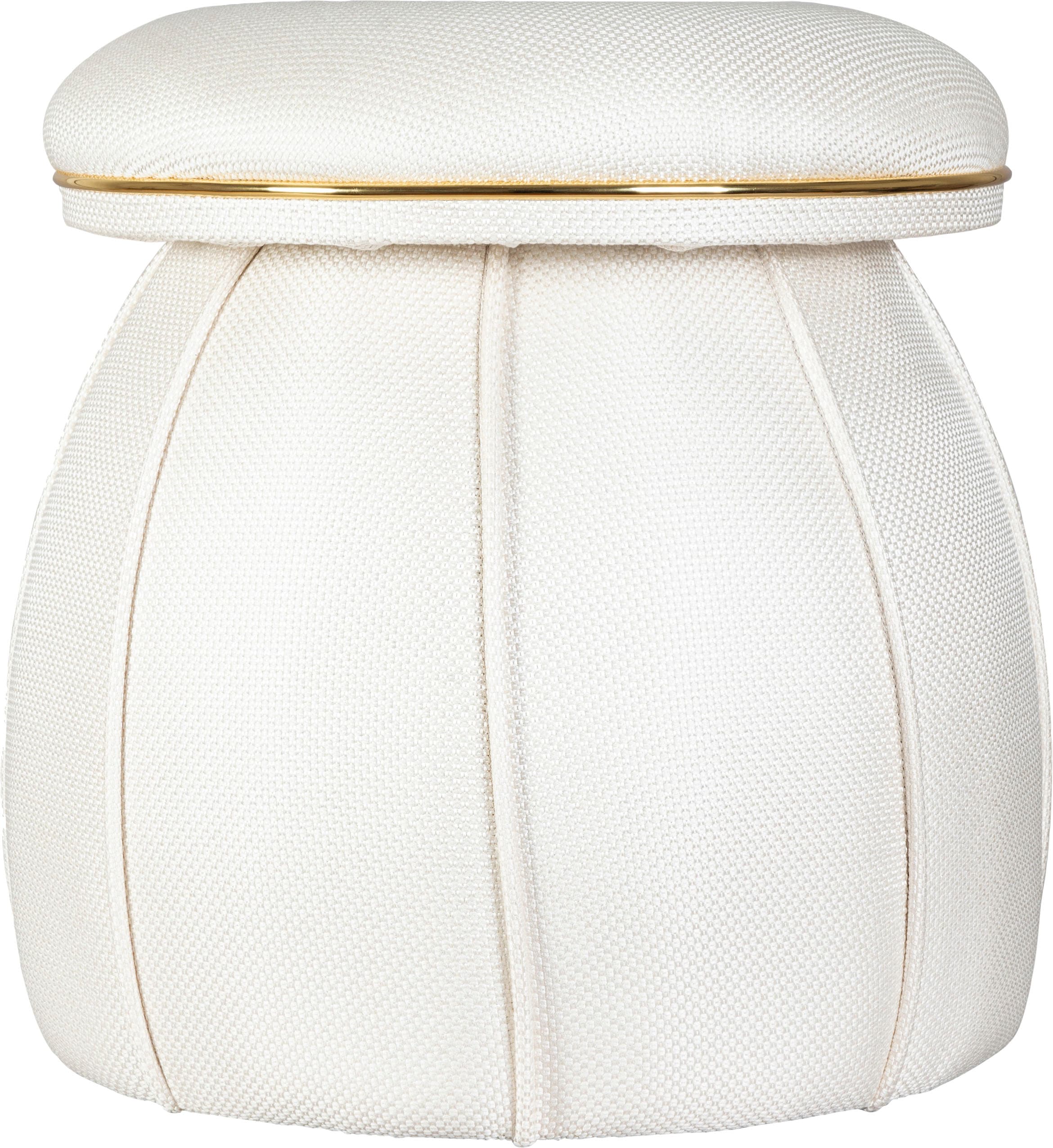 Kayoom Sitzhocker »Hocker Corin,extravagante Form,stilvolle Farben,elegant gesteppter Fuss«, (1 St.), komfortabel, hochqualitativ, pflegeleicht, sorgfältig verarbeitet