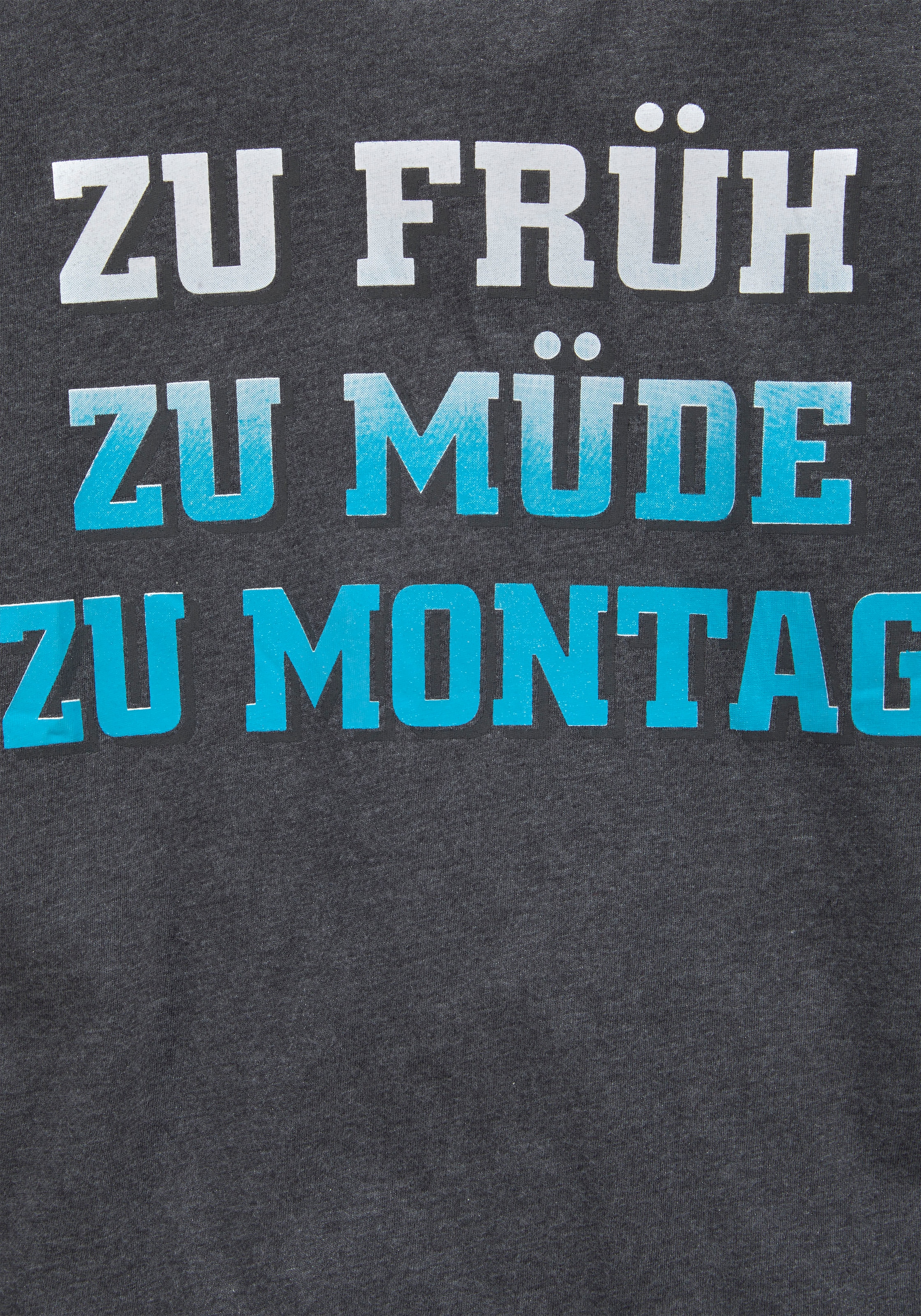 FRÜH, kaufen ✵ ZU | Jelmoli-Versand Spruch KIDSWORLD »ZU MÜDE...«, online T-Shirt
