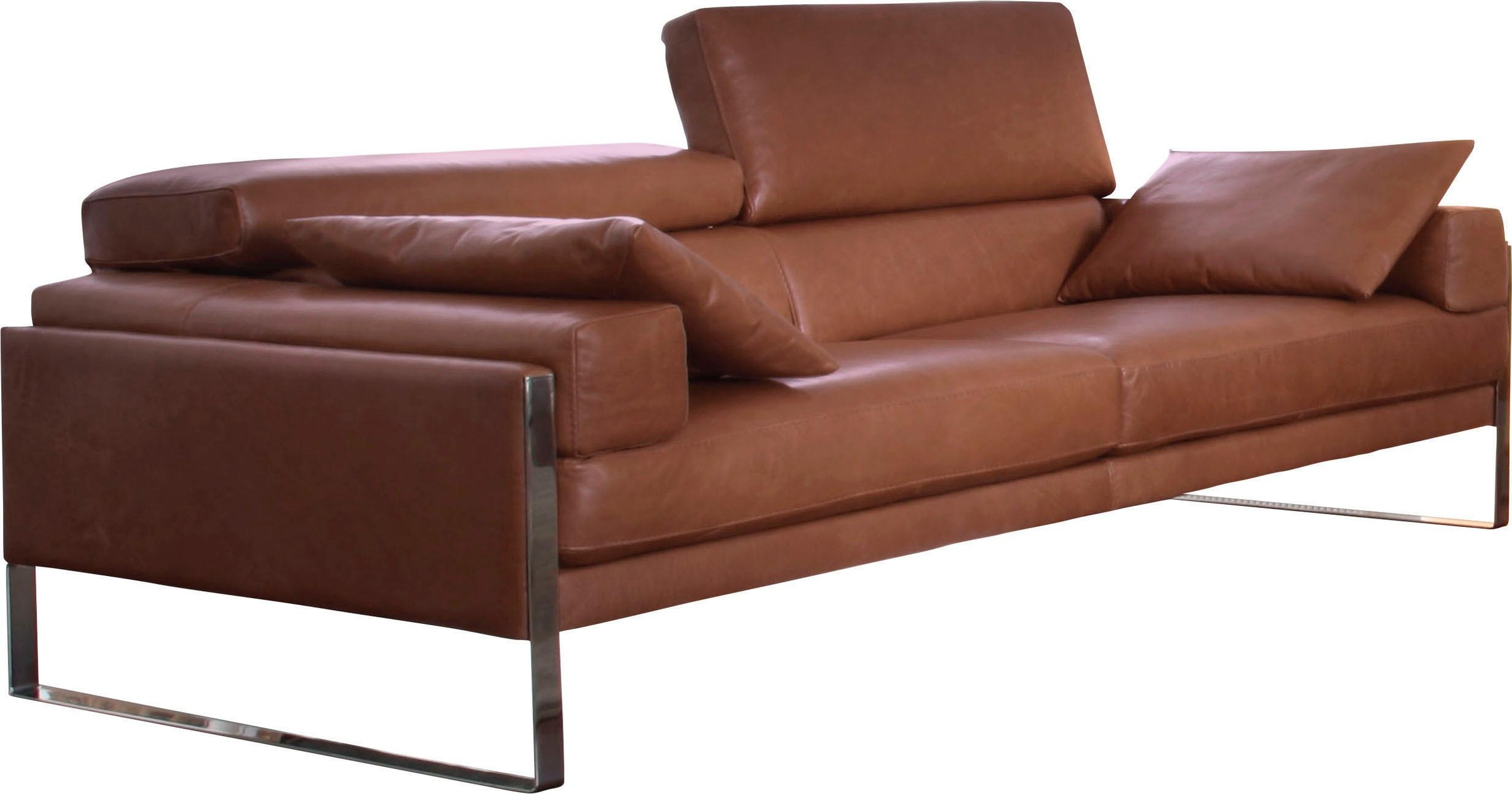 CALIA ITALIA 2-Sitzer »Romeo, Designsofa der Extraklasse mit tollem Sitzkomfort«, edle Design Kufenfüsse und edlem Lederbezug