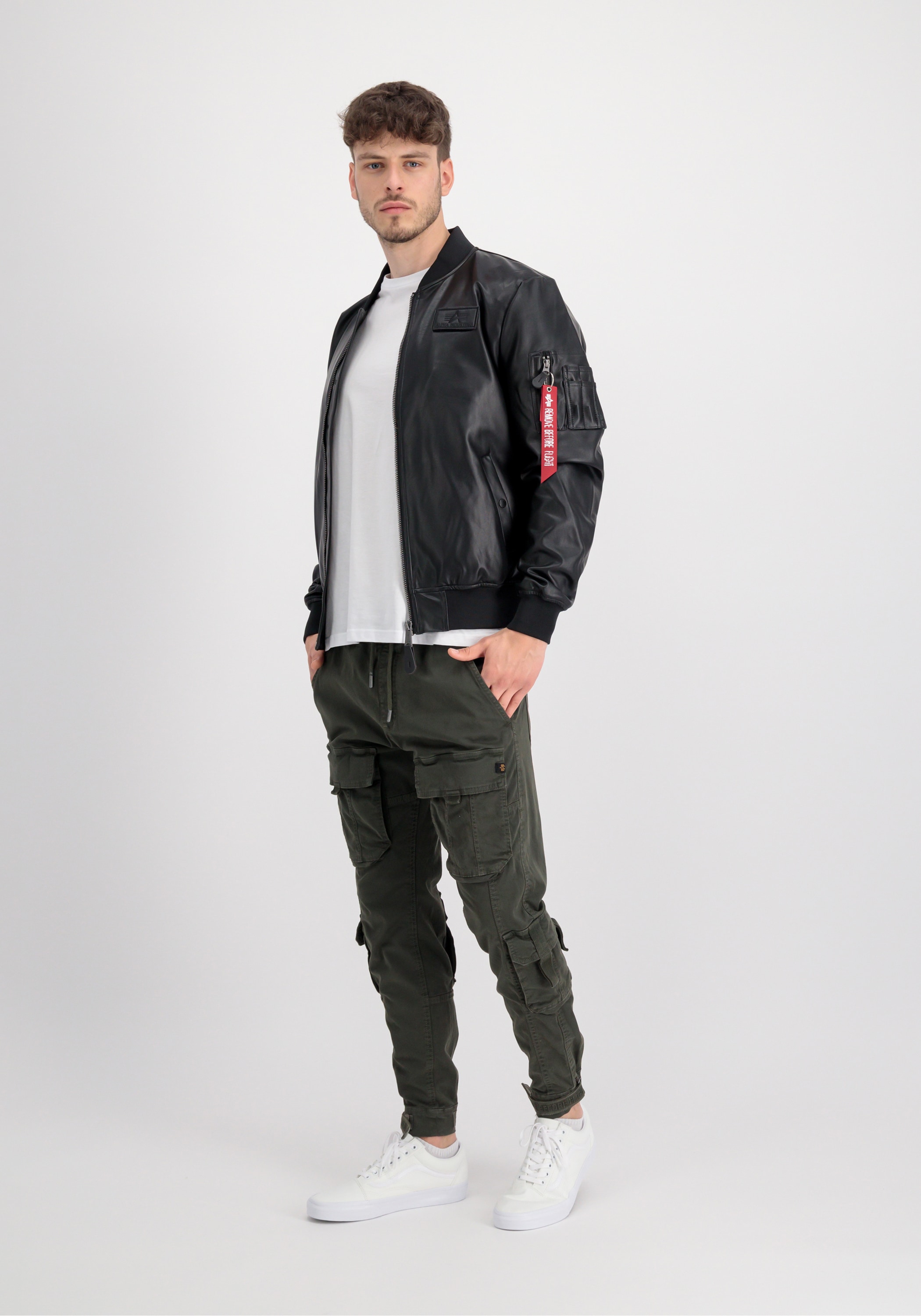 Alpha Industries Lederjacke »Alpha Industries Men - Bomber Jackets MA-1 VF Vegan Leather«