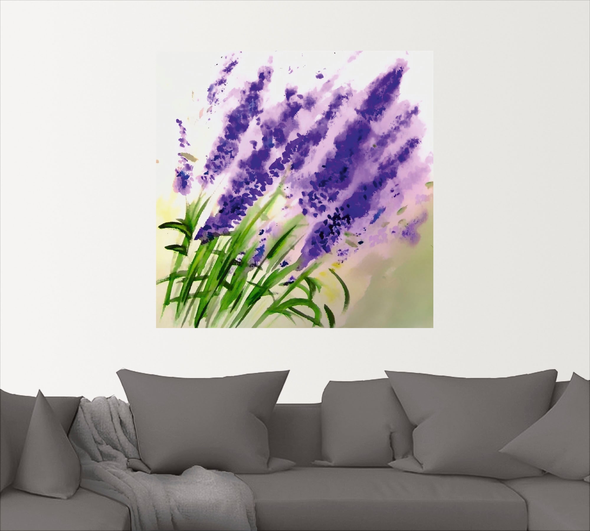 Blumen, Wandbild Grössen Artland Poster Leinwandbild, (1 Wandaufkleber | versch. online St.), Jelmoli-Versand in als oder »Lavendel-aquarell«, kaufen