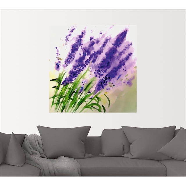 Artland Wandbild »Lavendel-aquarell«, Blumen, (1 St.), als Leinwandbild,  Wandaufkleber oder Poster in versch. Grössen online kaufen | Jelmoli-Versand