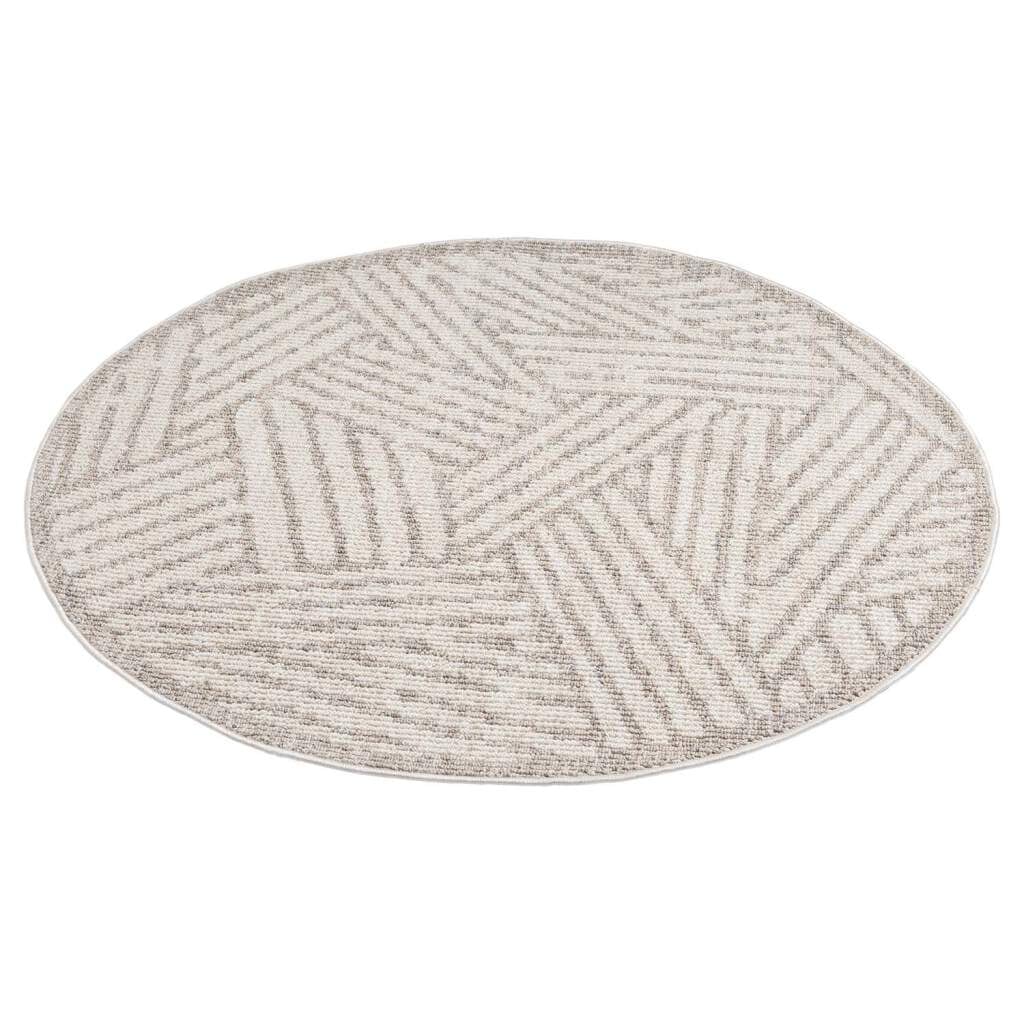 Carpet City Teppich »CLASICO 9161«, rund, 11 mm Höhe, Kurzflor, Hochtief-Muster, Boho, Wohnzimmer