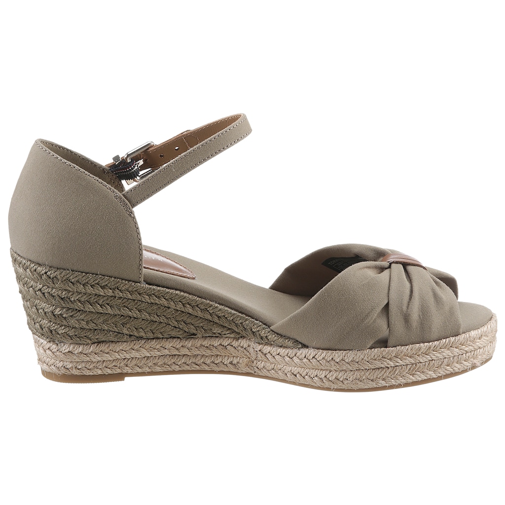 Tommy Hilfiger Keilsandalette »BASIC OPEN TOE MID WEDGE«