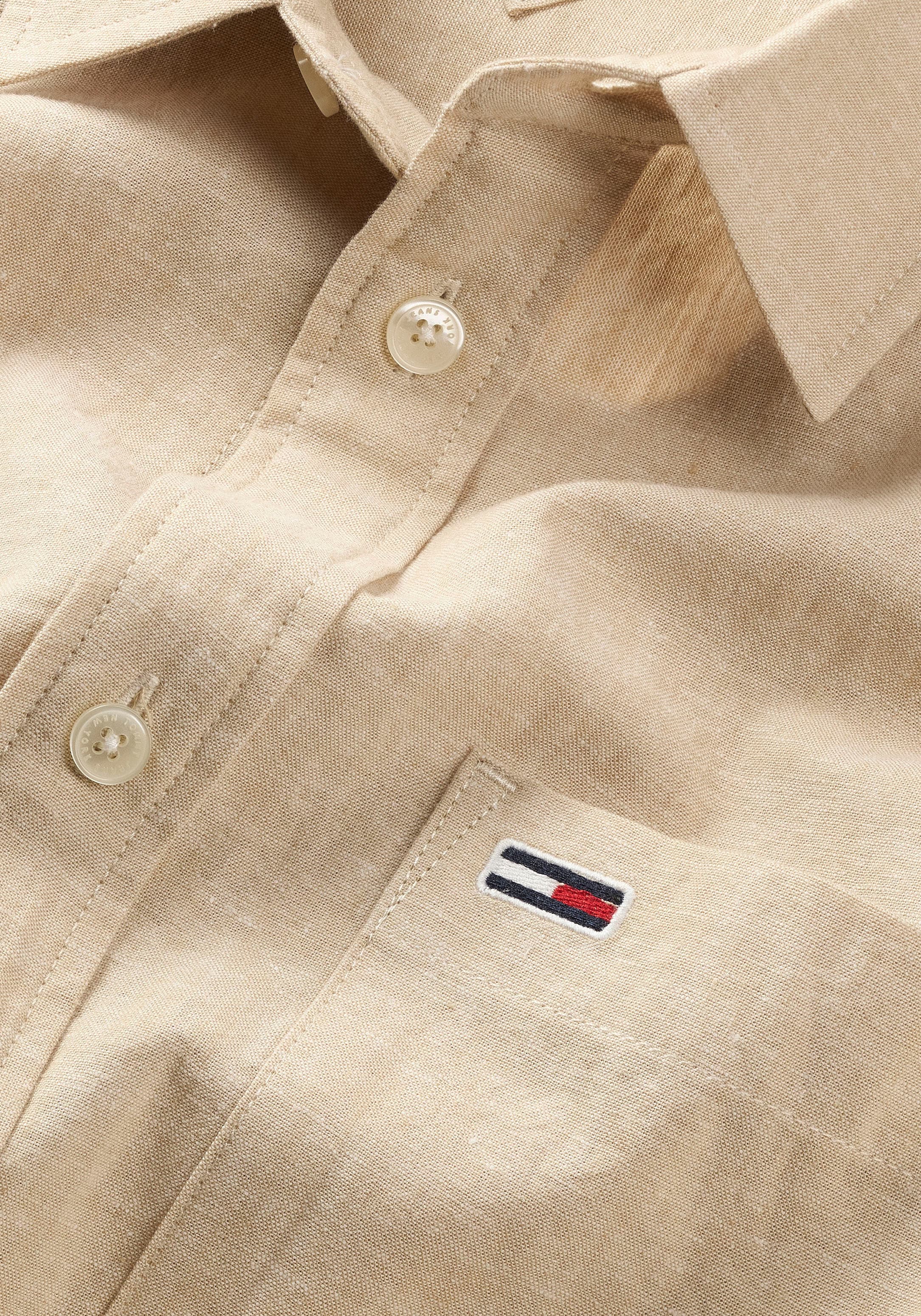 Tommy Jeans Langarmhemd »TJM REG LINEN BLEND SHIRT«