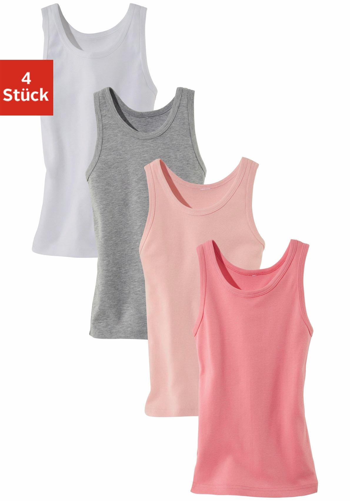 Unterhemd, (Packung, 4 St.), in rosa Farben, Tanktop, Unterziehshirt