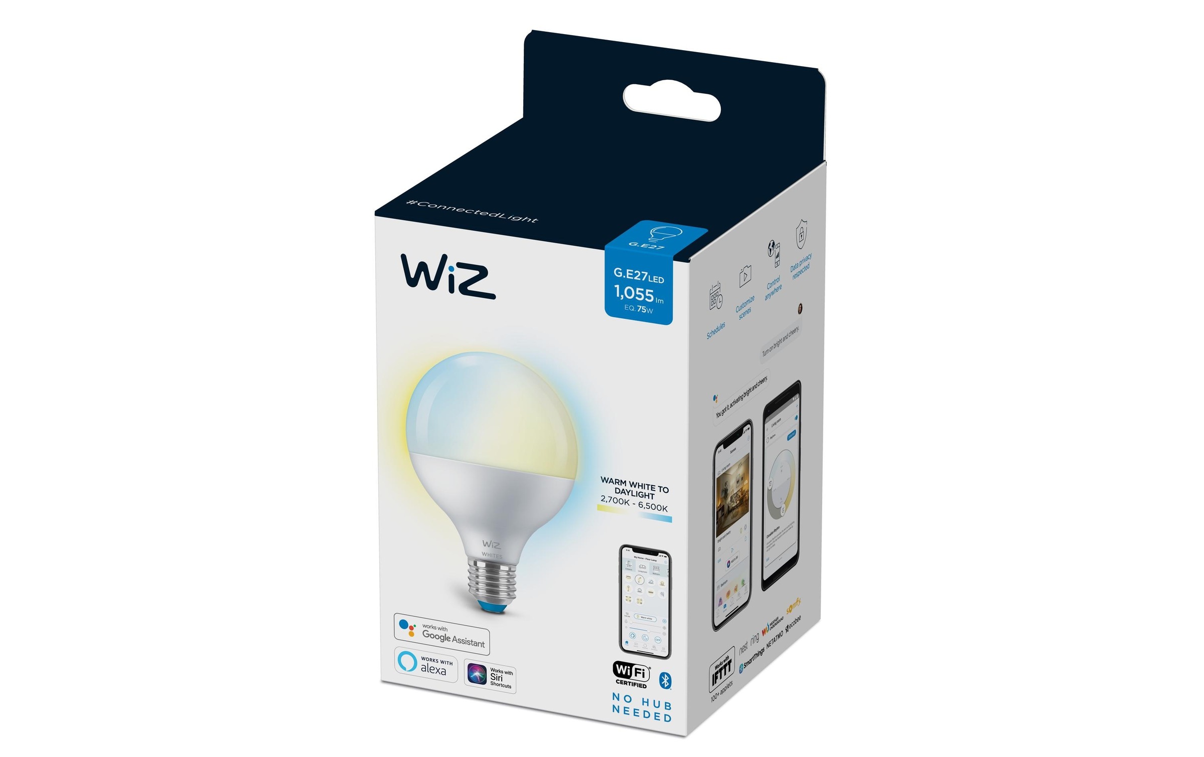 Spezialleuchtmittel »WiZ G95«, E27, Neutralweiss-Tageslichtweiss-Kaltweiss-Warmweiss