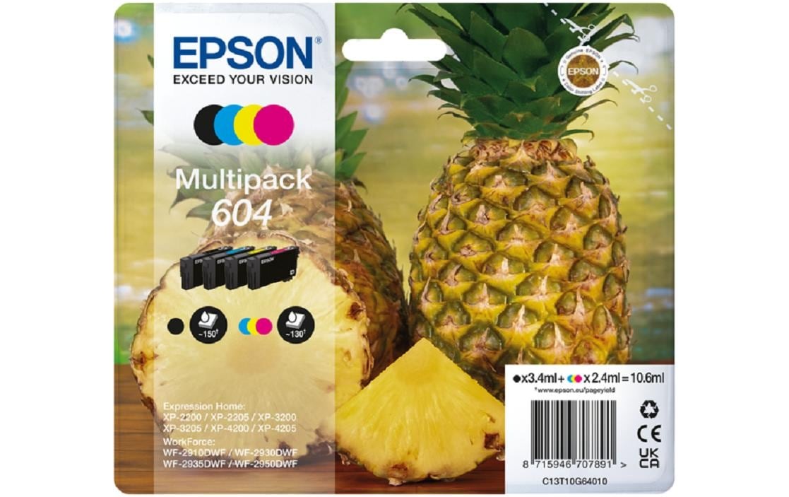 Epson Tintenpatrone »Multipack 604 / C13T10G64010 BK, C, M, Y«