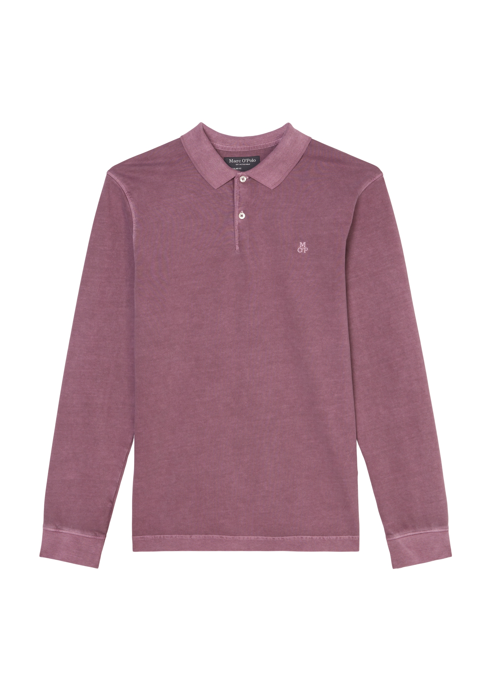 Marc O'Polo Langarm-Poloshirt, im Washed-Look