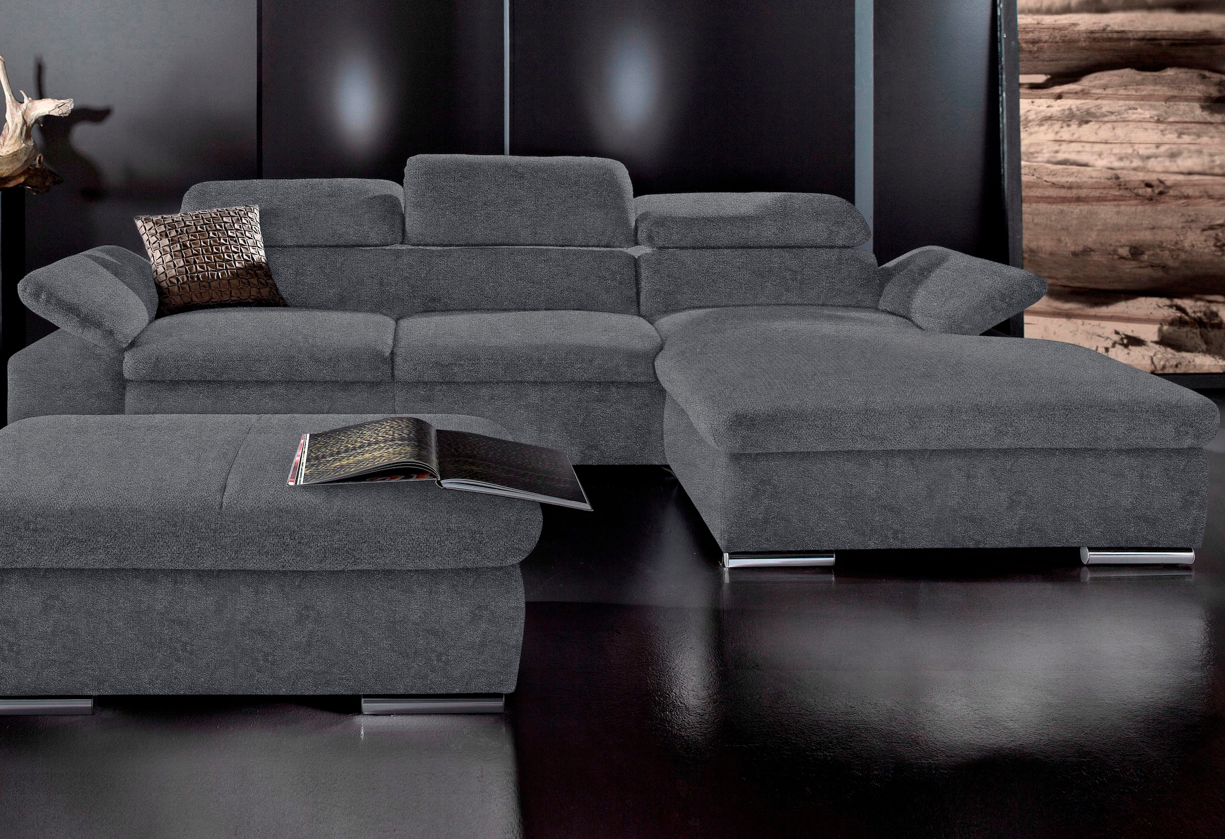 sit&more Ecksofa »Alcudia L-Form«, wahlweise mit Bettfunktion