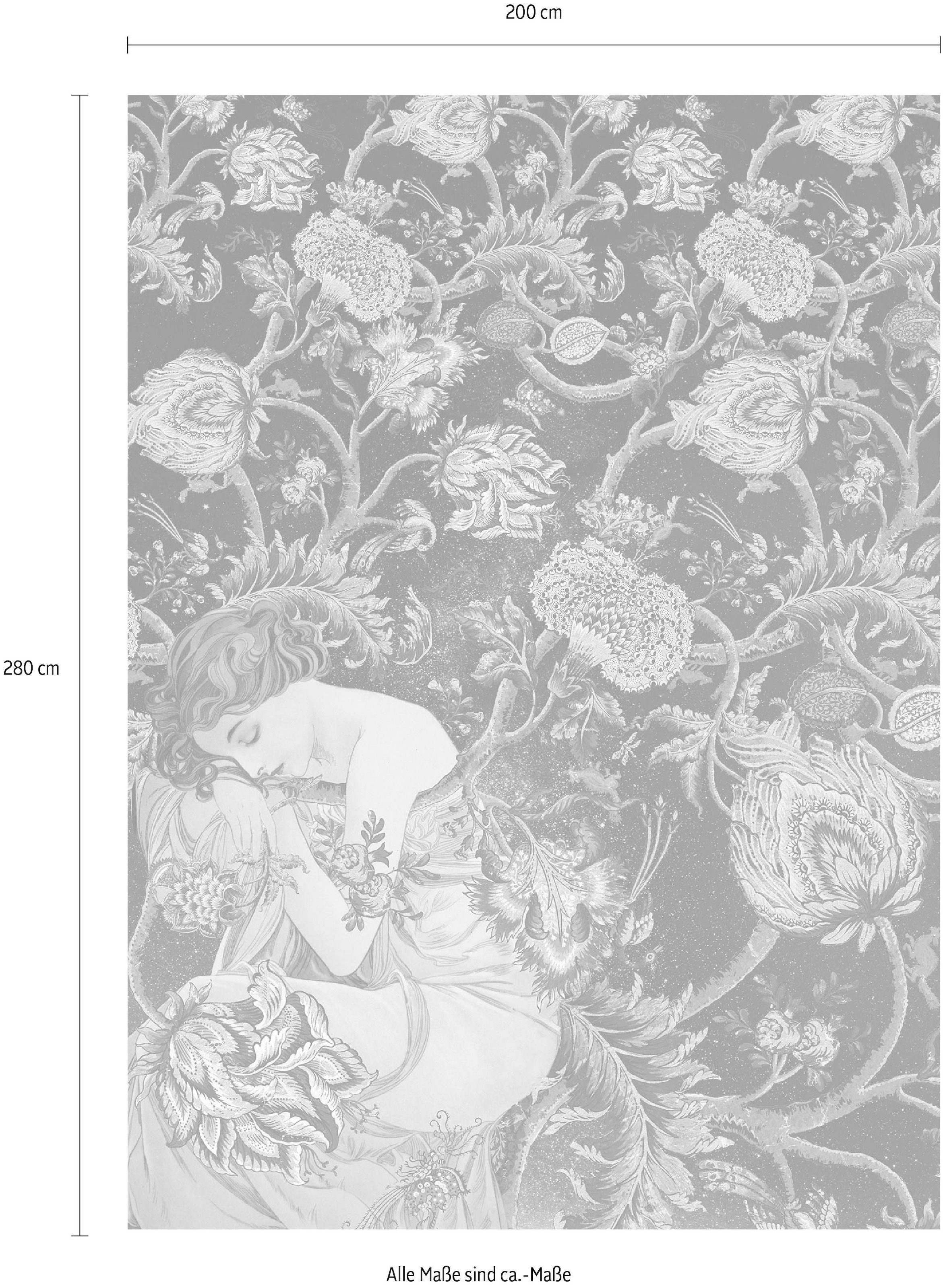 Komar Vliestapete »Digitaldruck Vlies - Femme d'Or - Grösse 200 x 280 cm«, bedruckt, Wohnzimmer, Schlafzimmer