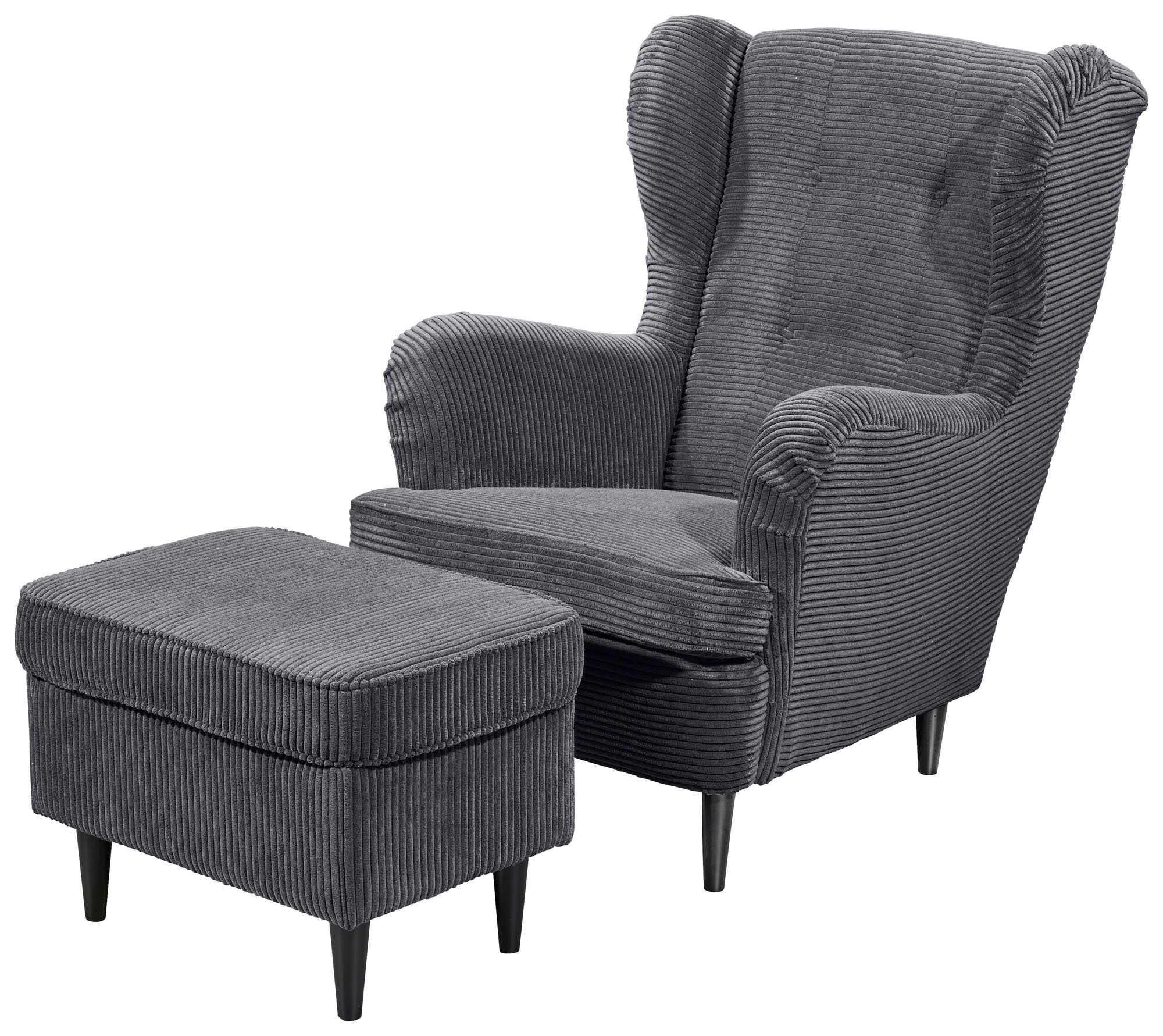 ED EXCITING DESIGN Hocker »Oskar«, mit Massivholzfüssen
