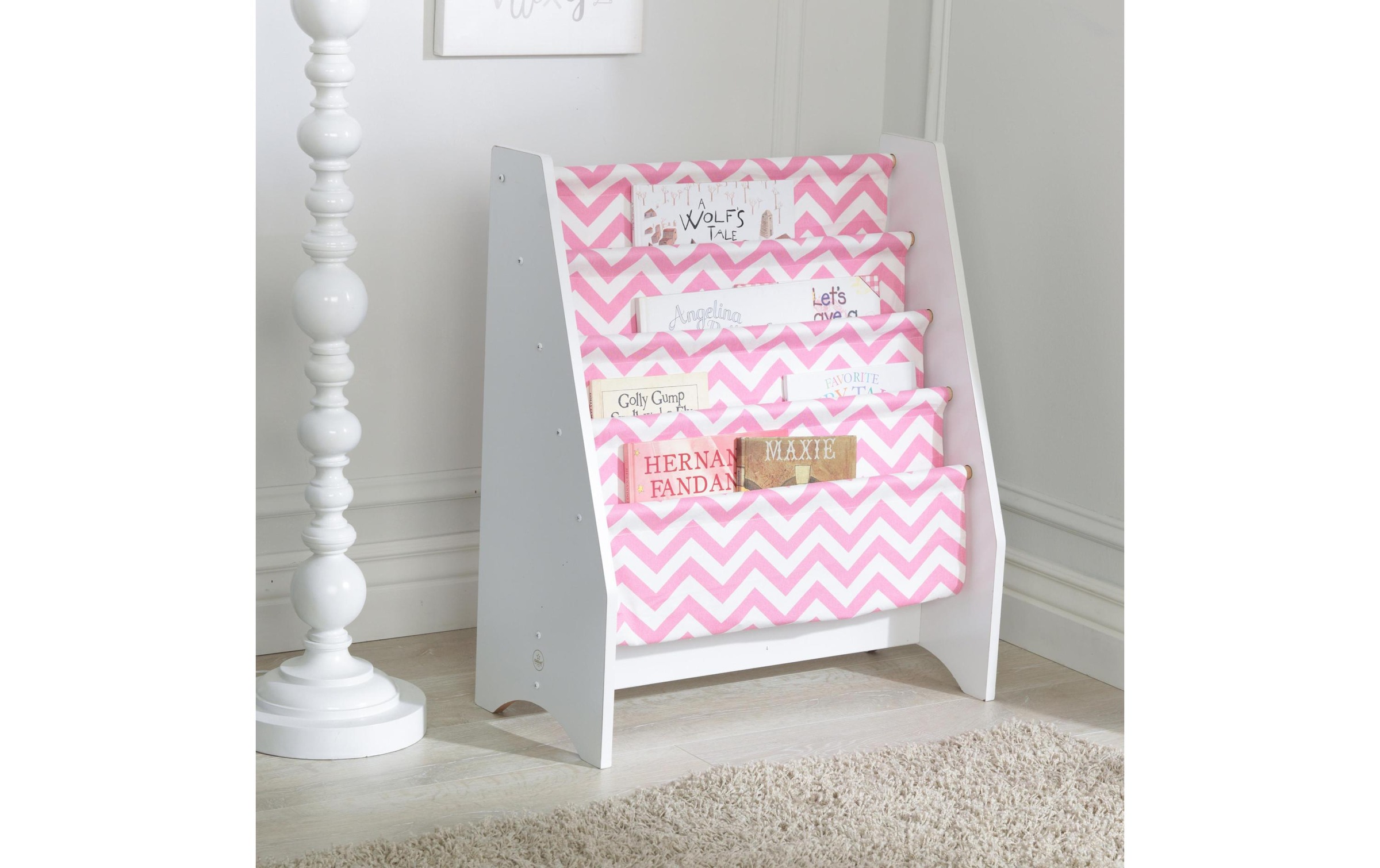 KidKraft® Bücherregal »Bücherregal Sling Pink/Weiss«, (4 Tablare)